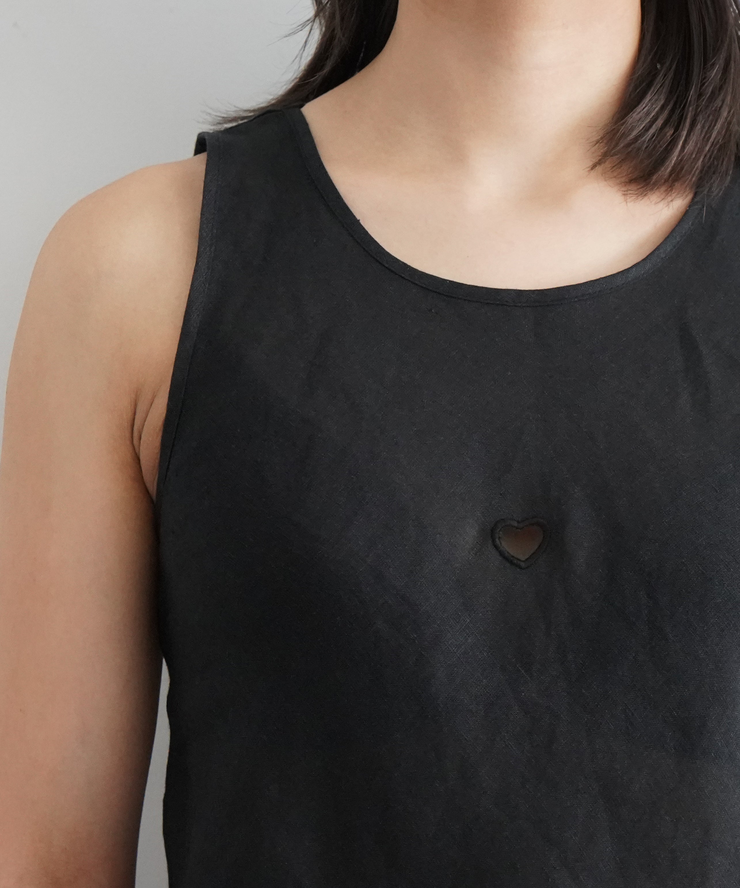 Baserange Dydine heart top "BLACK"