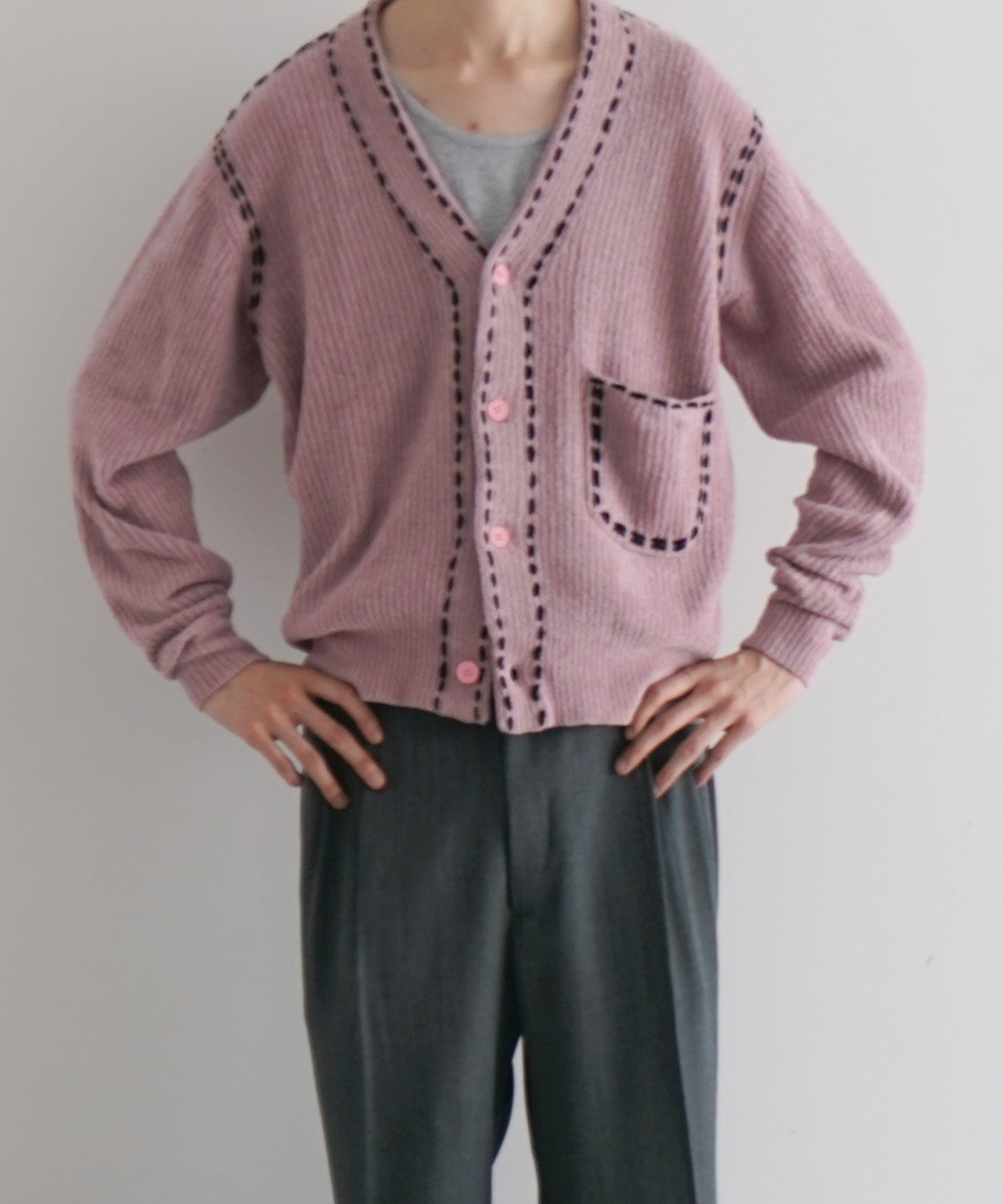 PHINGERIN PG1 CARDIGAN "A:MOS PINK"