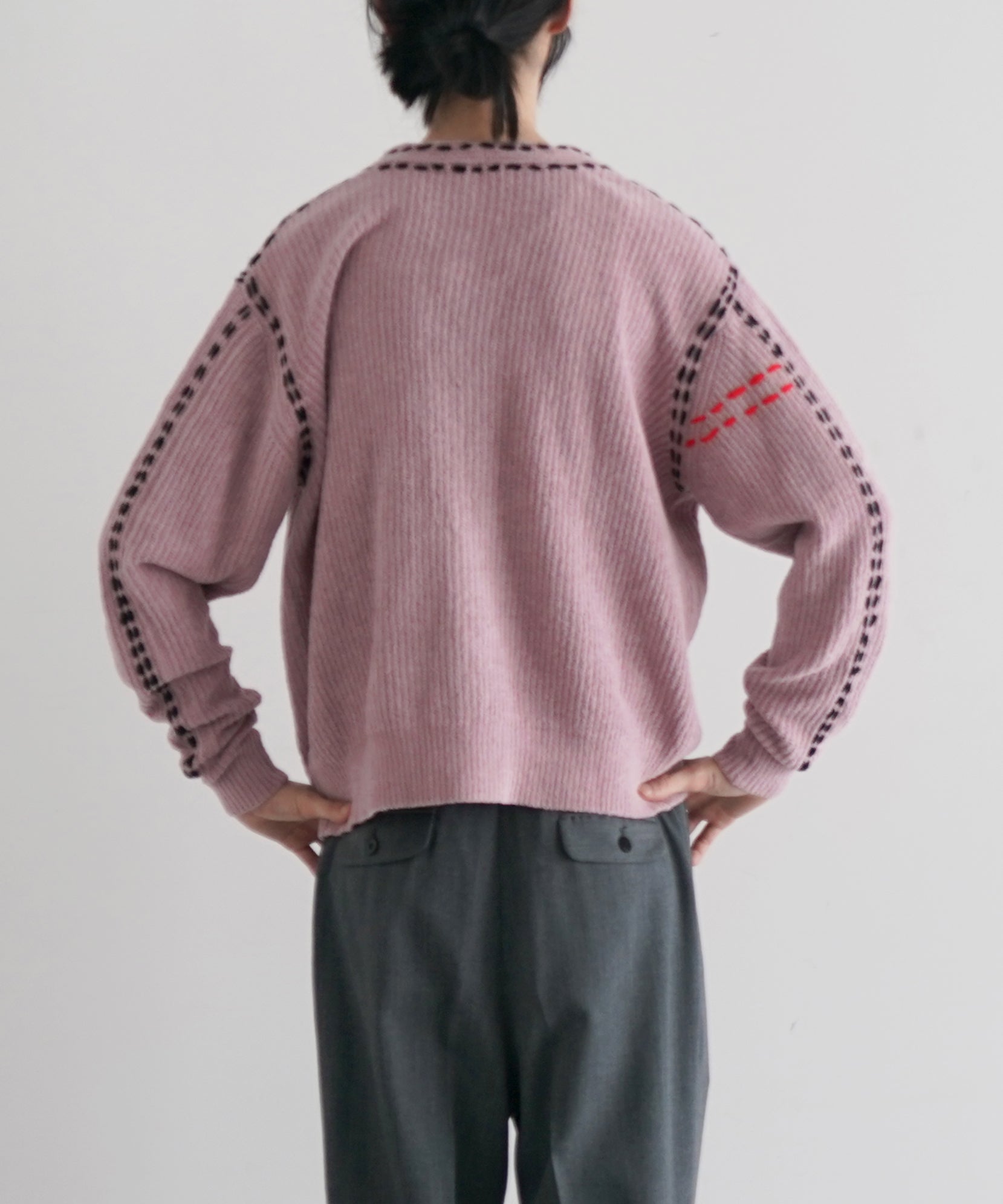 PHINGERIN PG1 CARDIGAN "A:MOS PINK"