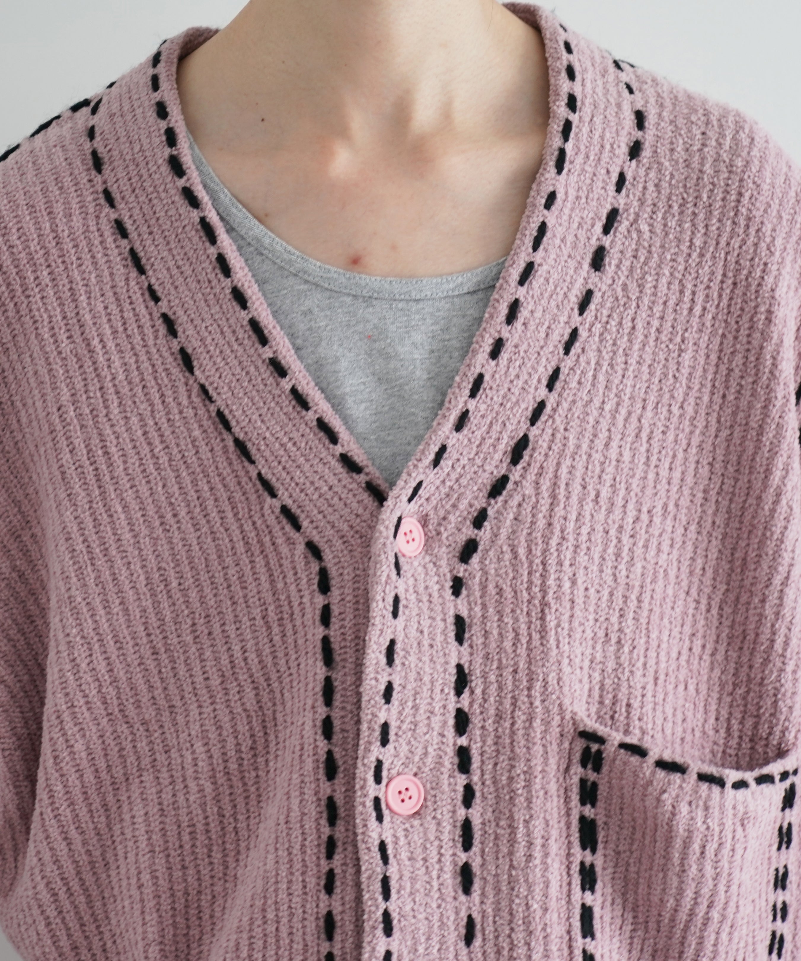 PHINGERIN PG1 CARDIGAN "A:MOS PINK"