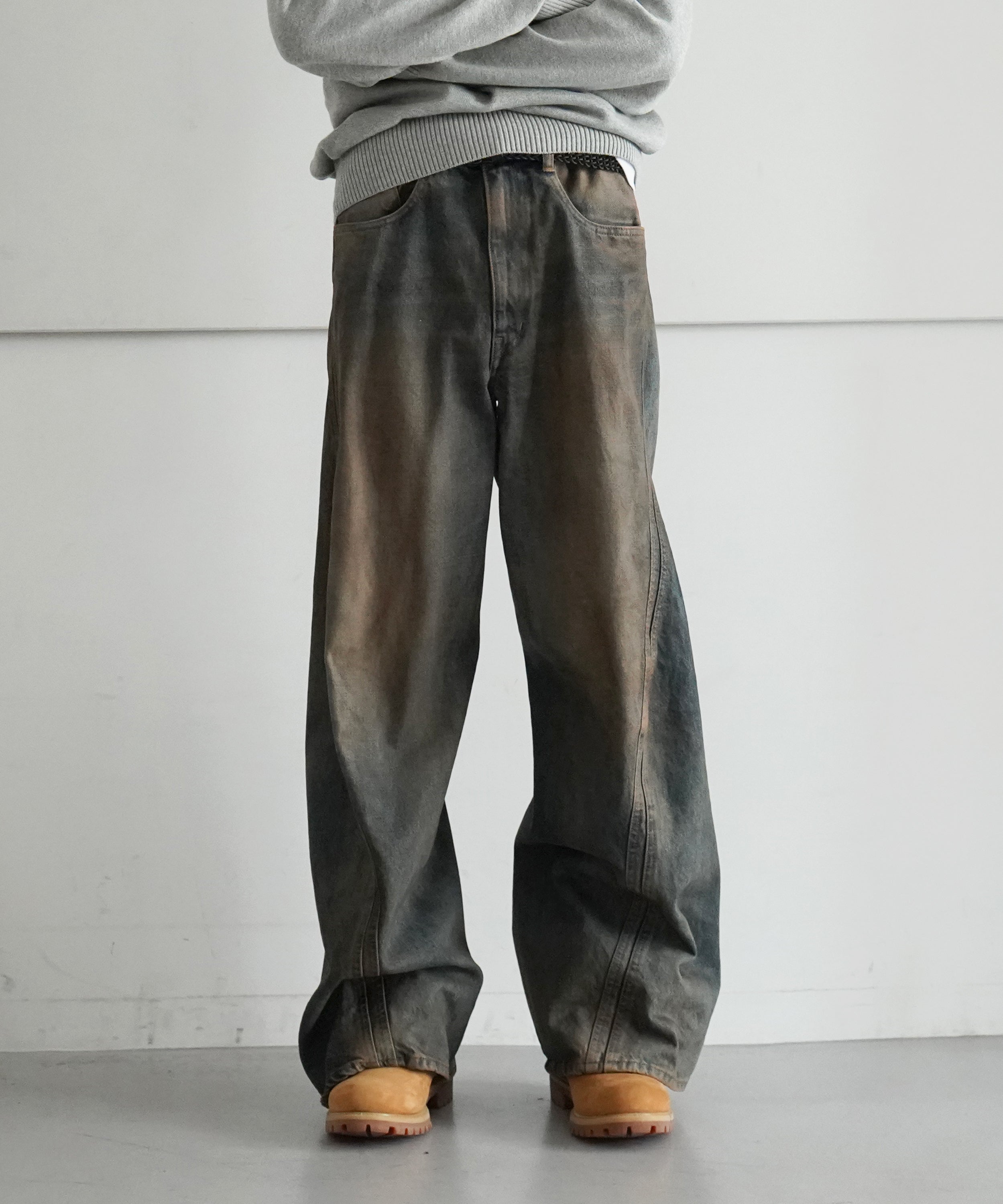 NVRFRGT【ネヴァーフォーゲット】3d twisted wide leg 