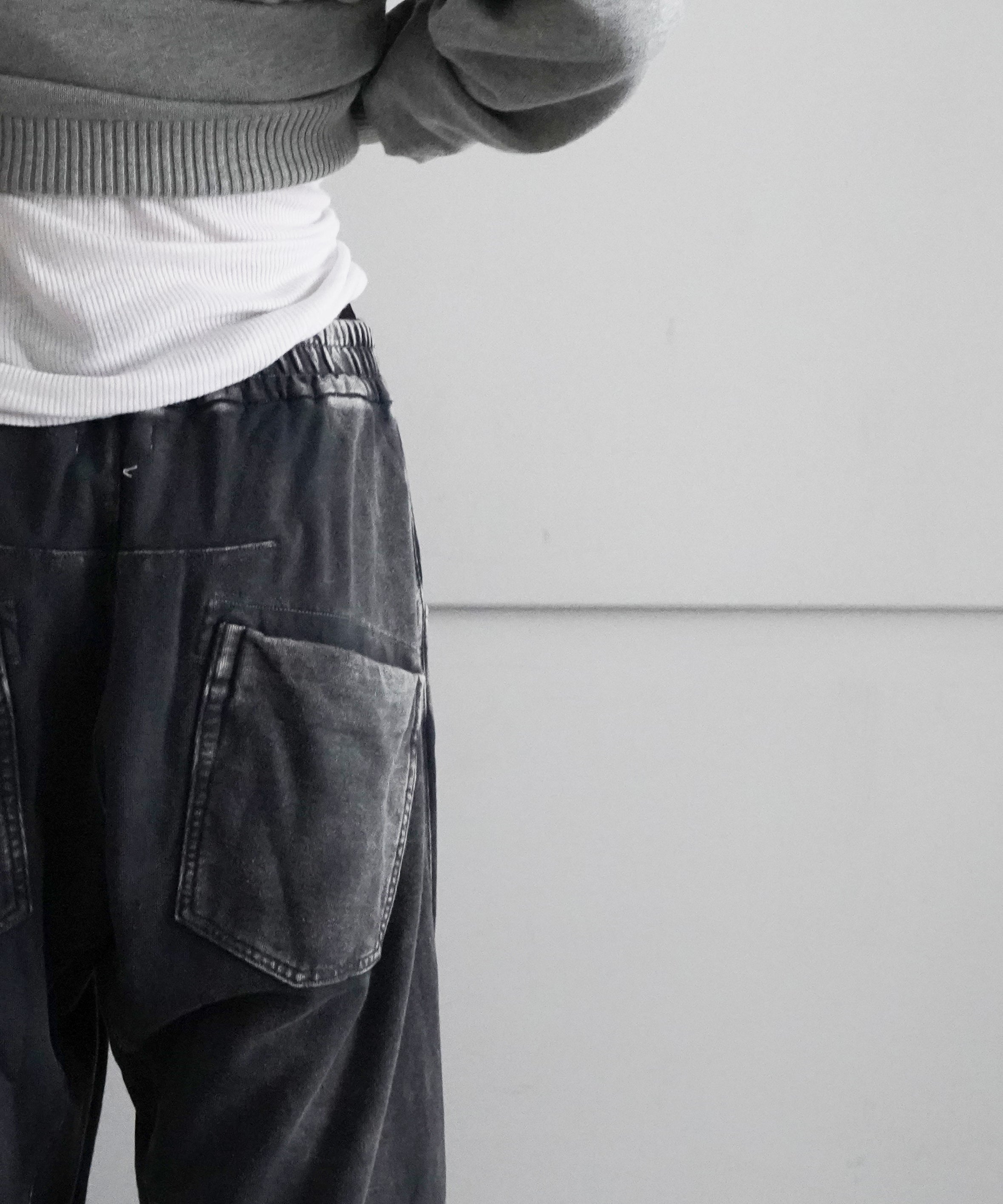 Omar Afridi Shabby twisted lounge pants "GREY"