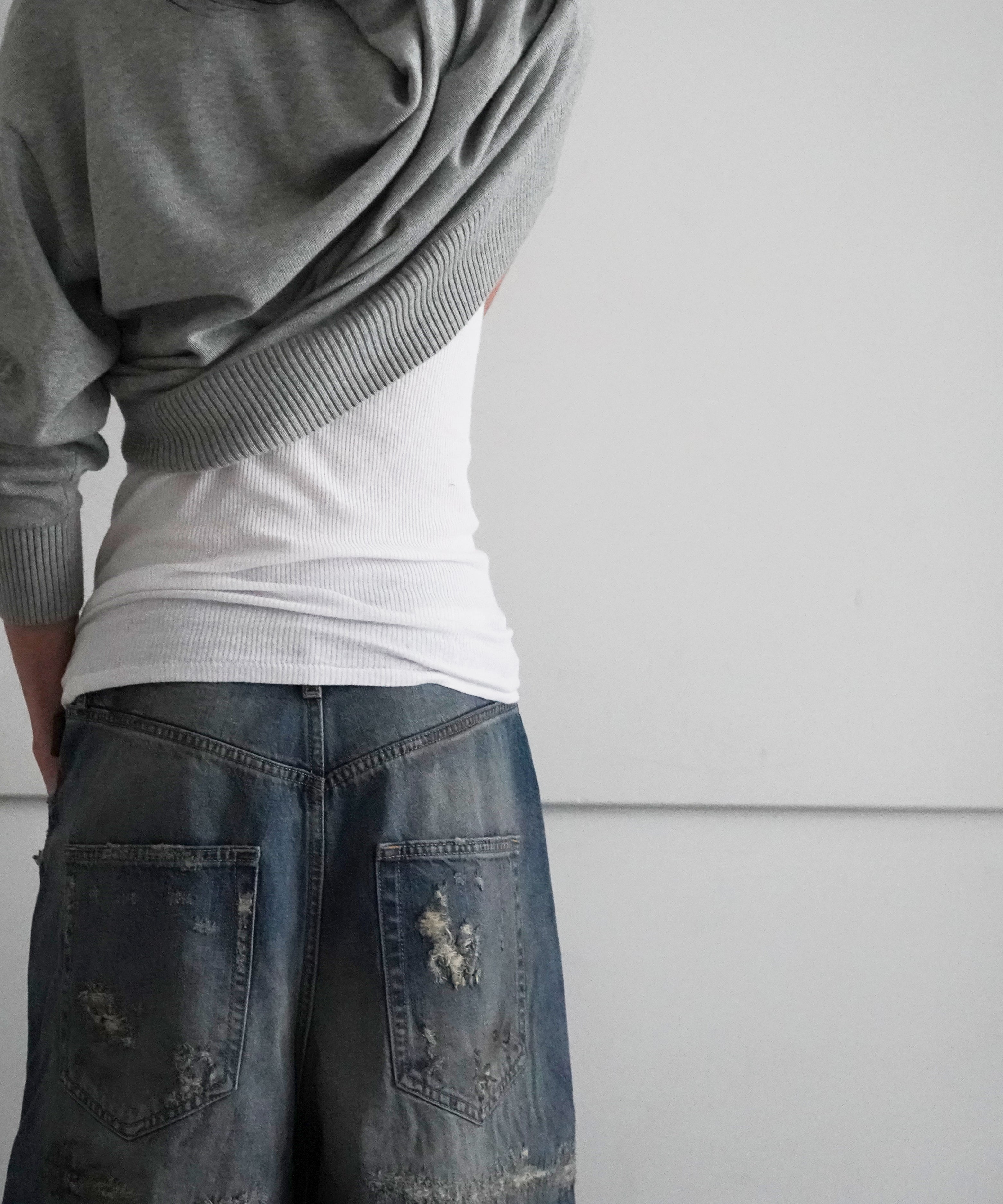 lildenimjean Ldj lil repaired shorts "BLUE"