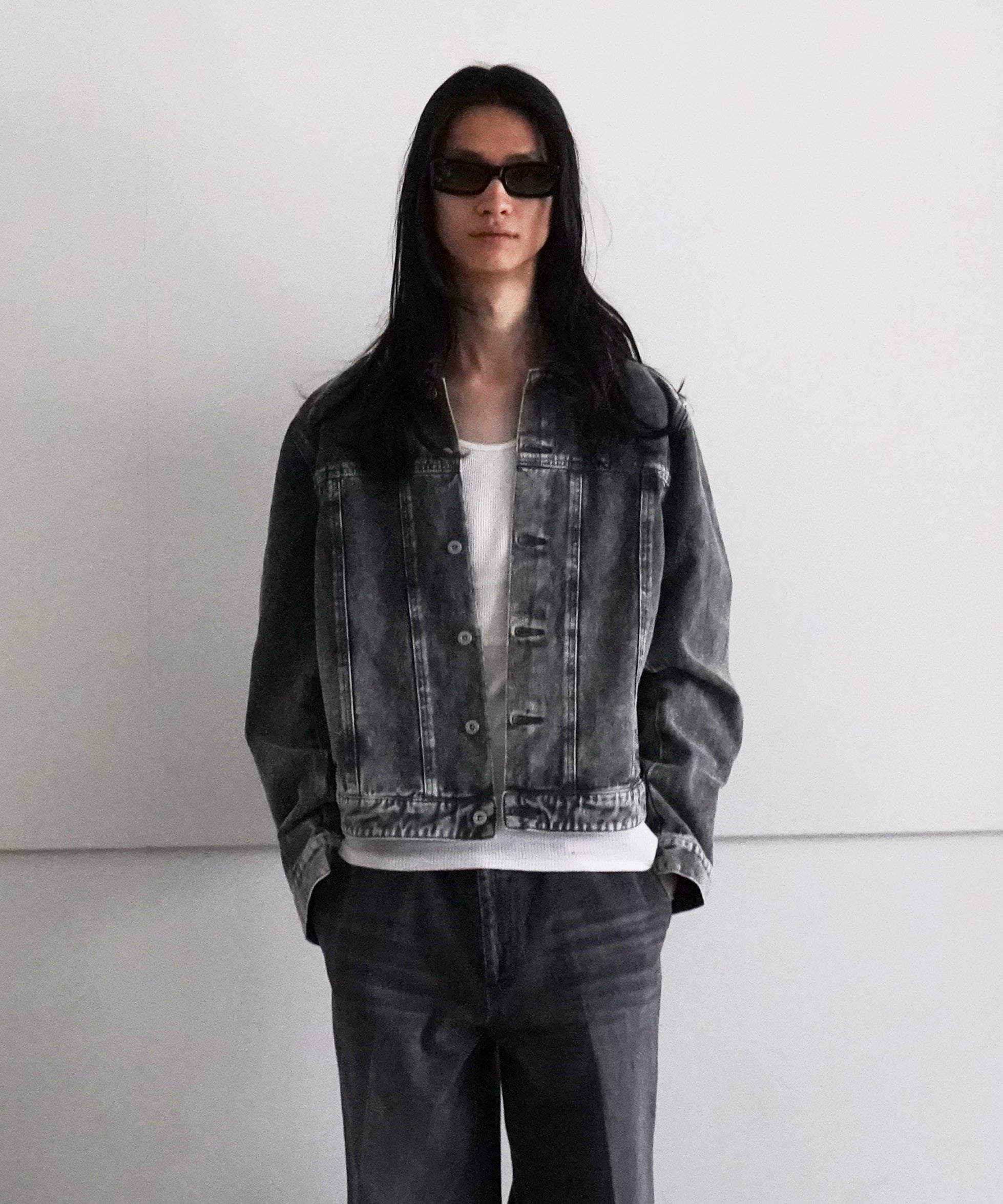 Omar Afridi Axes denim jacket "BROWN"
