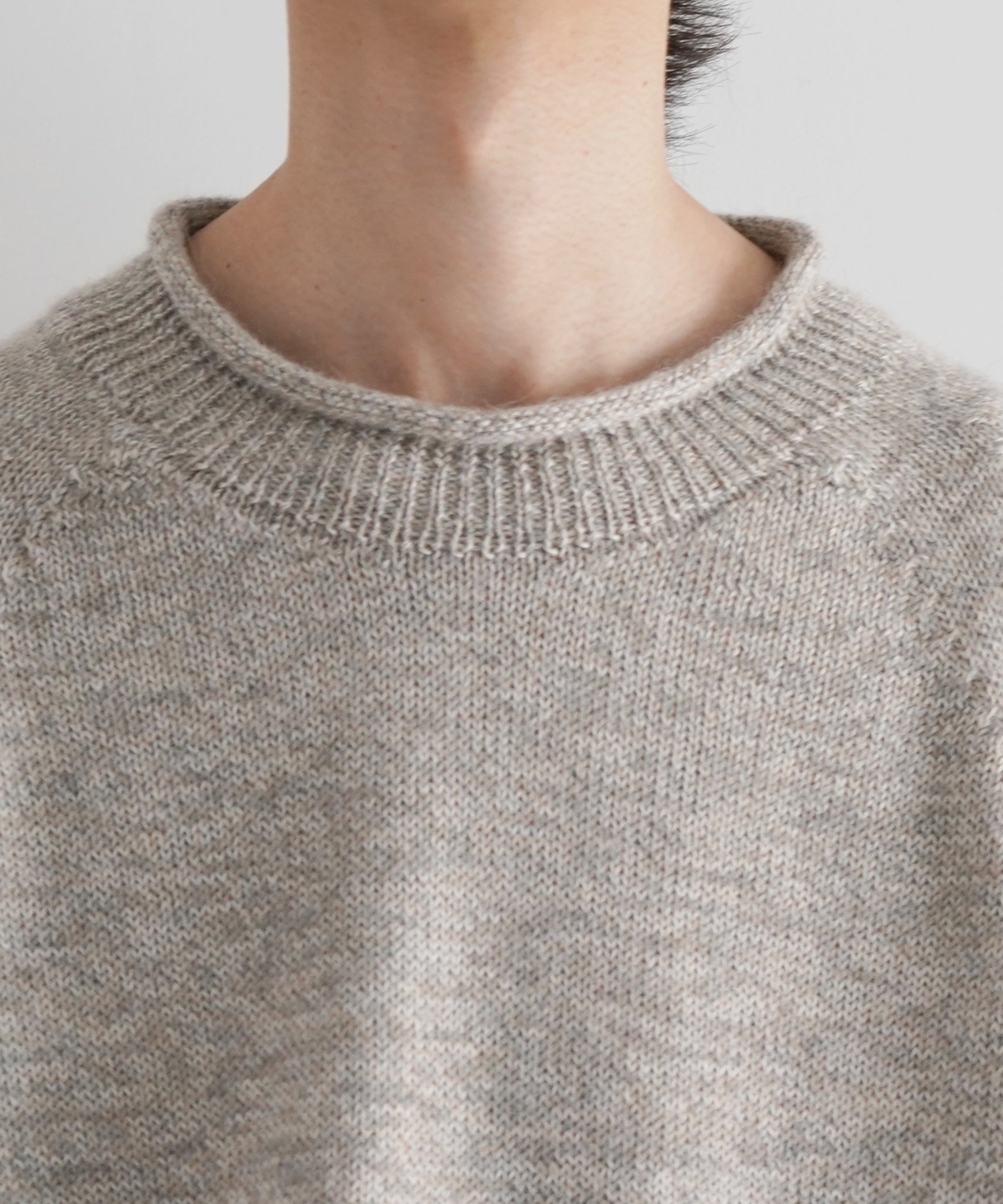 crepuscule W/g alpaca pullover "BEIGE"