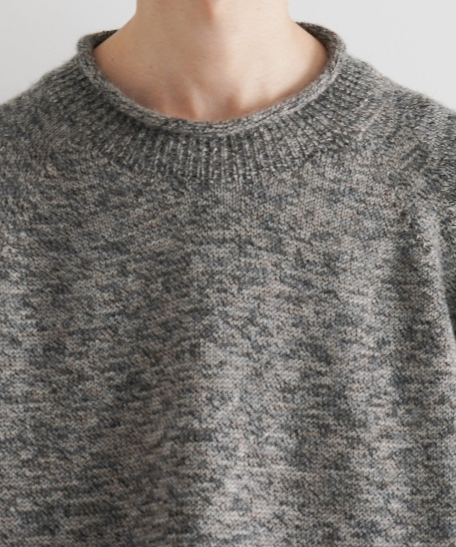 crepuscule W/g alpaca pullover "GRAY"