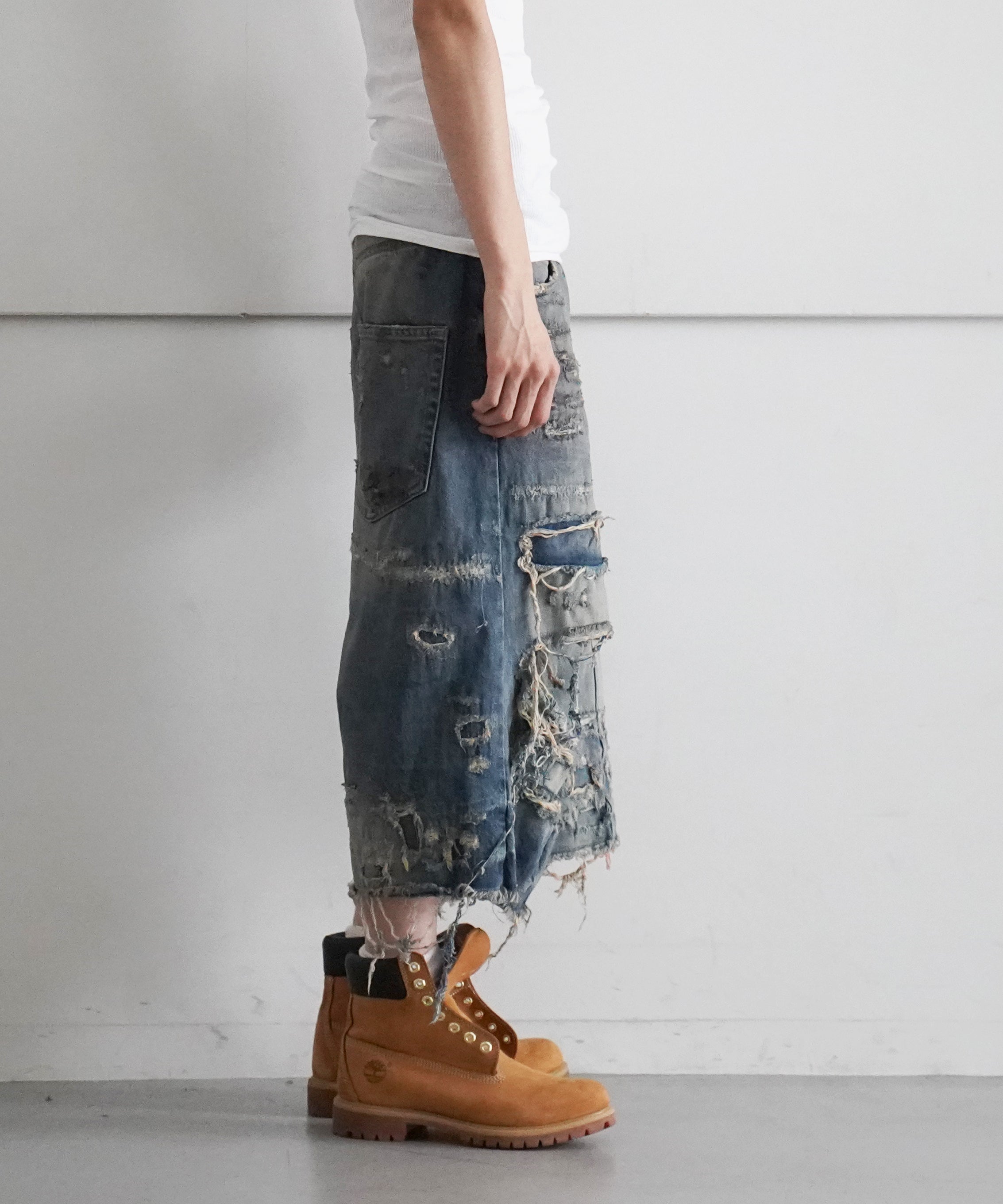 lildenimjean Ldj lil repaired shorts "BLUE"