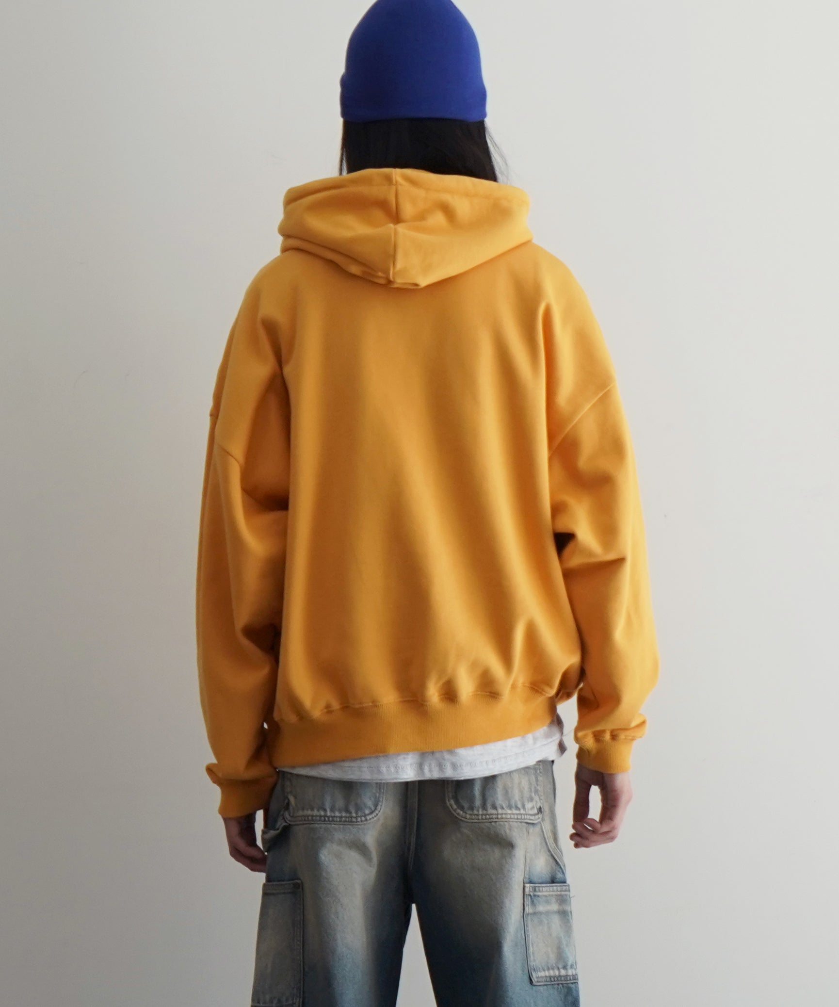 Evisen Skateboardsゑ College logo hoodie "MUSTARD"