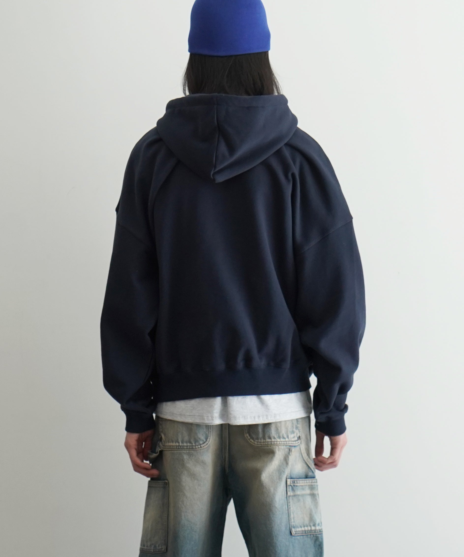 Evisen Skateboardsゑ College logo hoodie "NAVY"