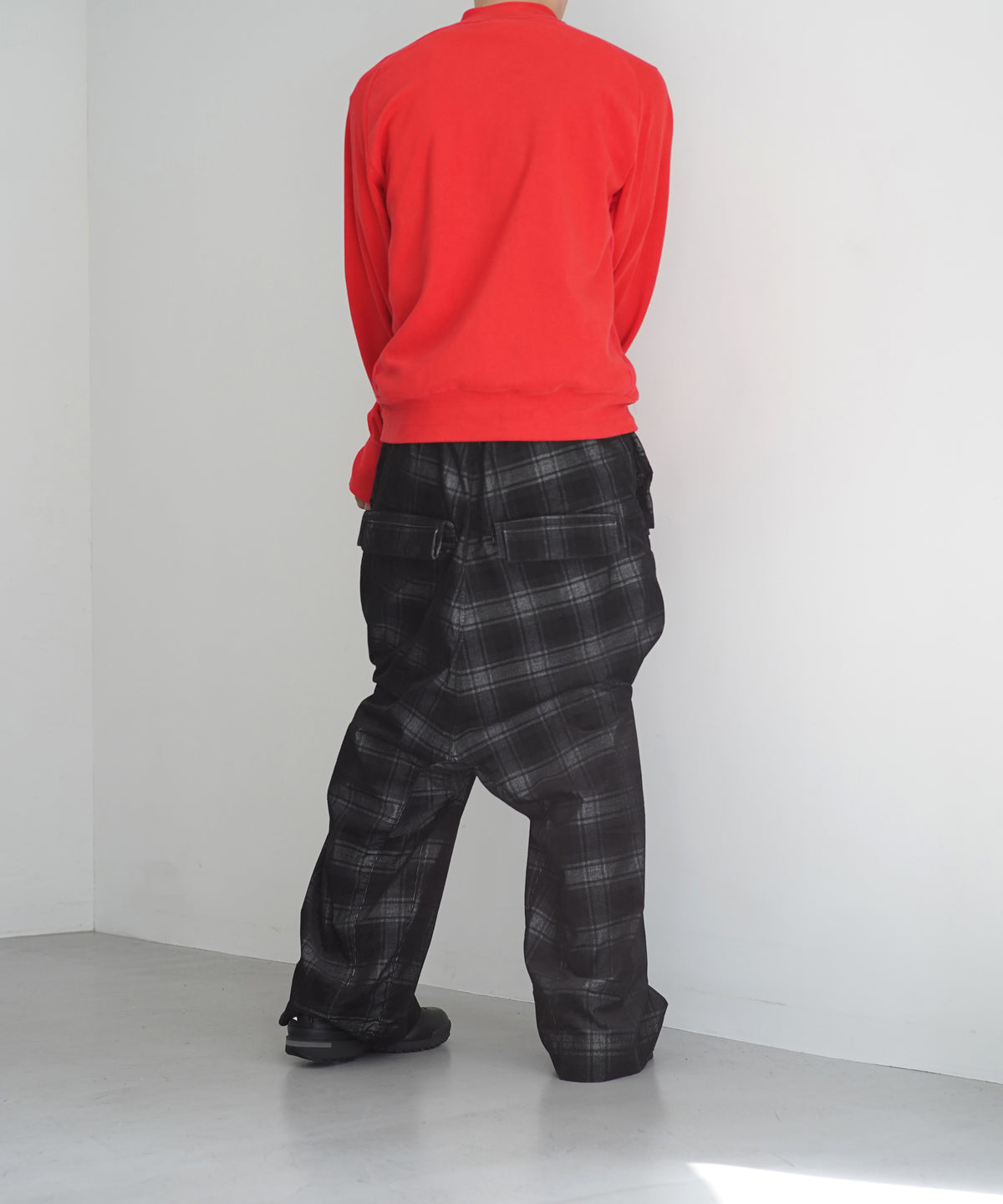 JIAN YE Morph yi pants "BLACK CHECK"