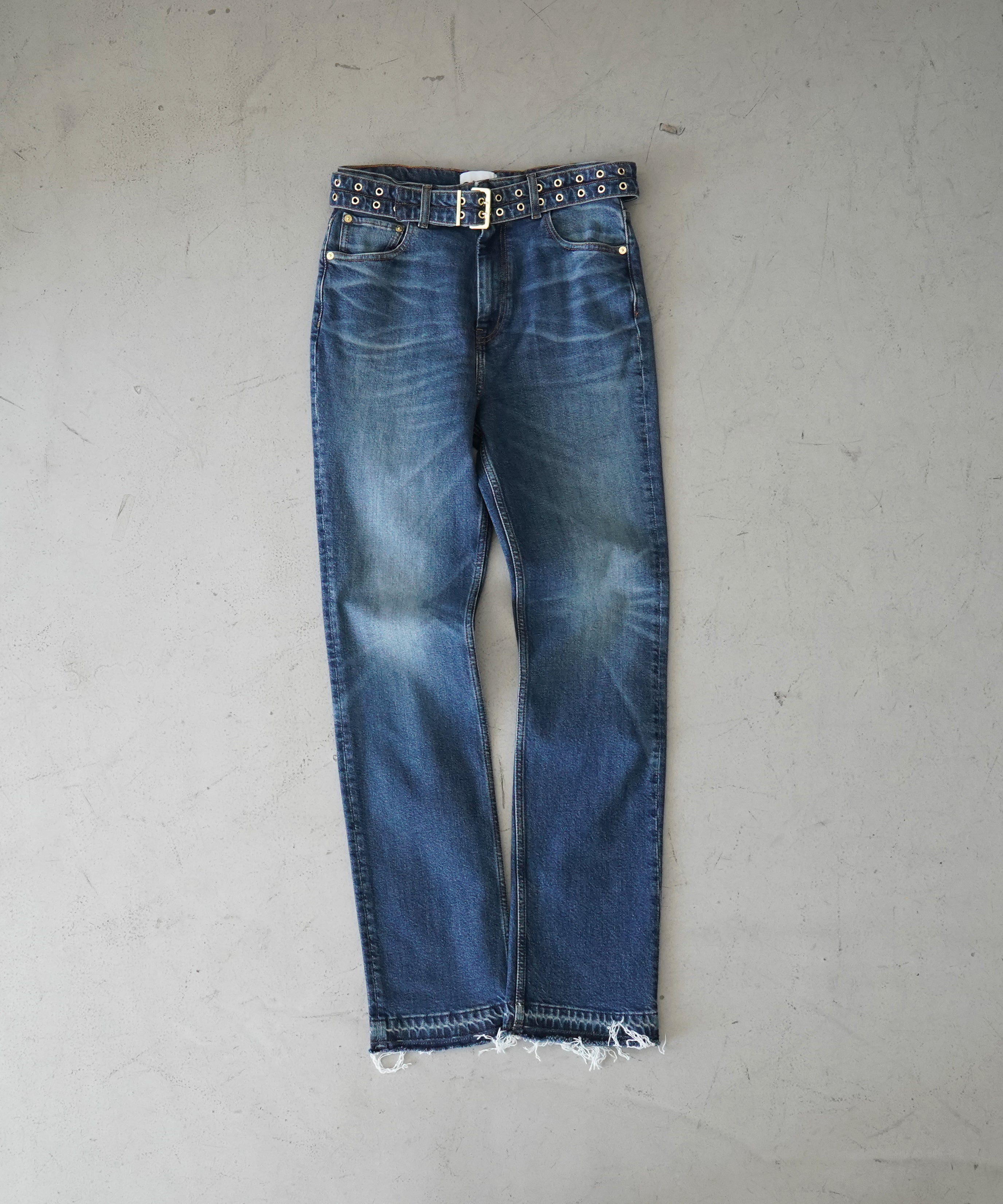 GANNI Stretch future denim carri belt "MBLUEVINTG"