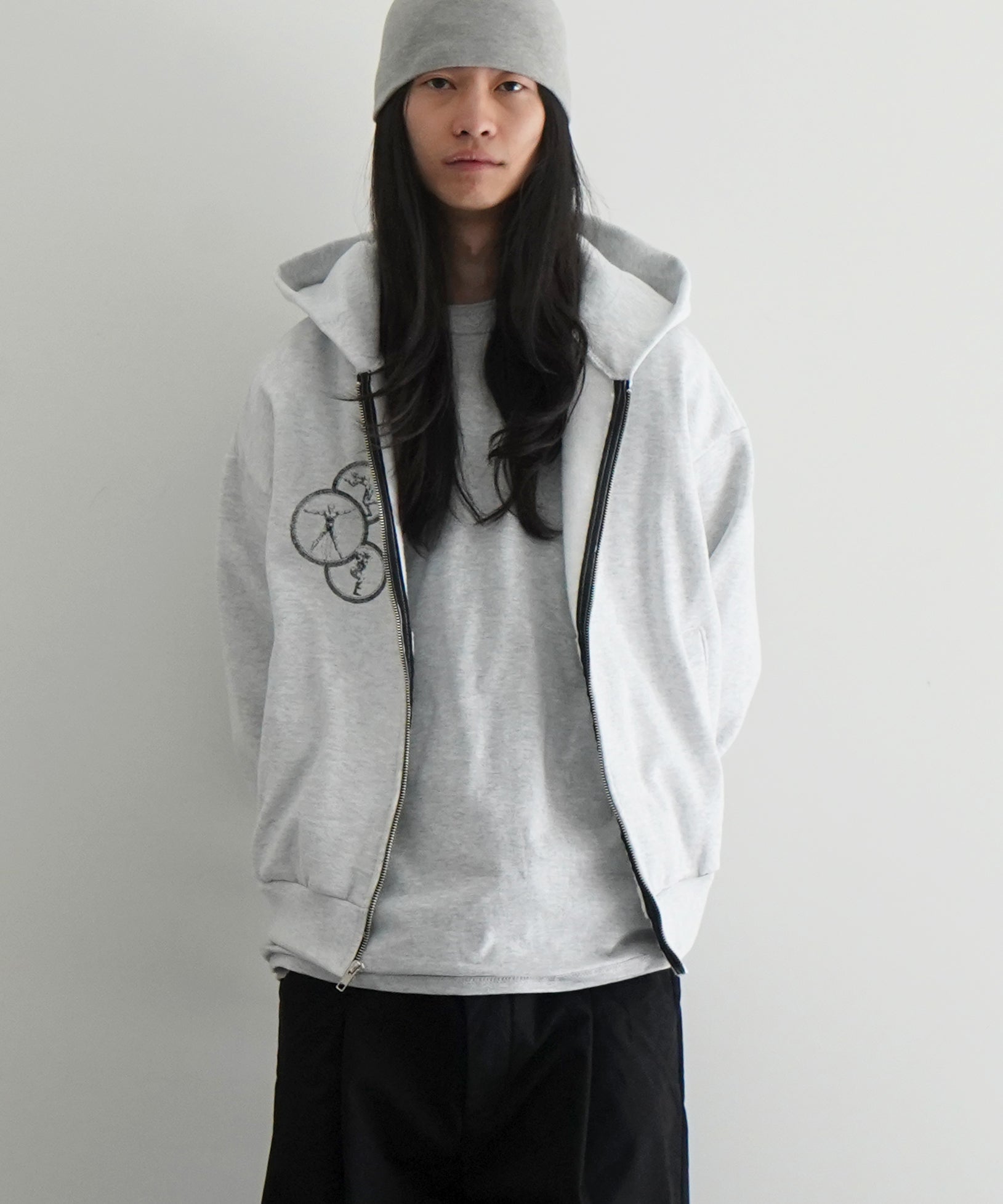 Basketcase Expire, zipup hoodie "GRAY"