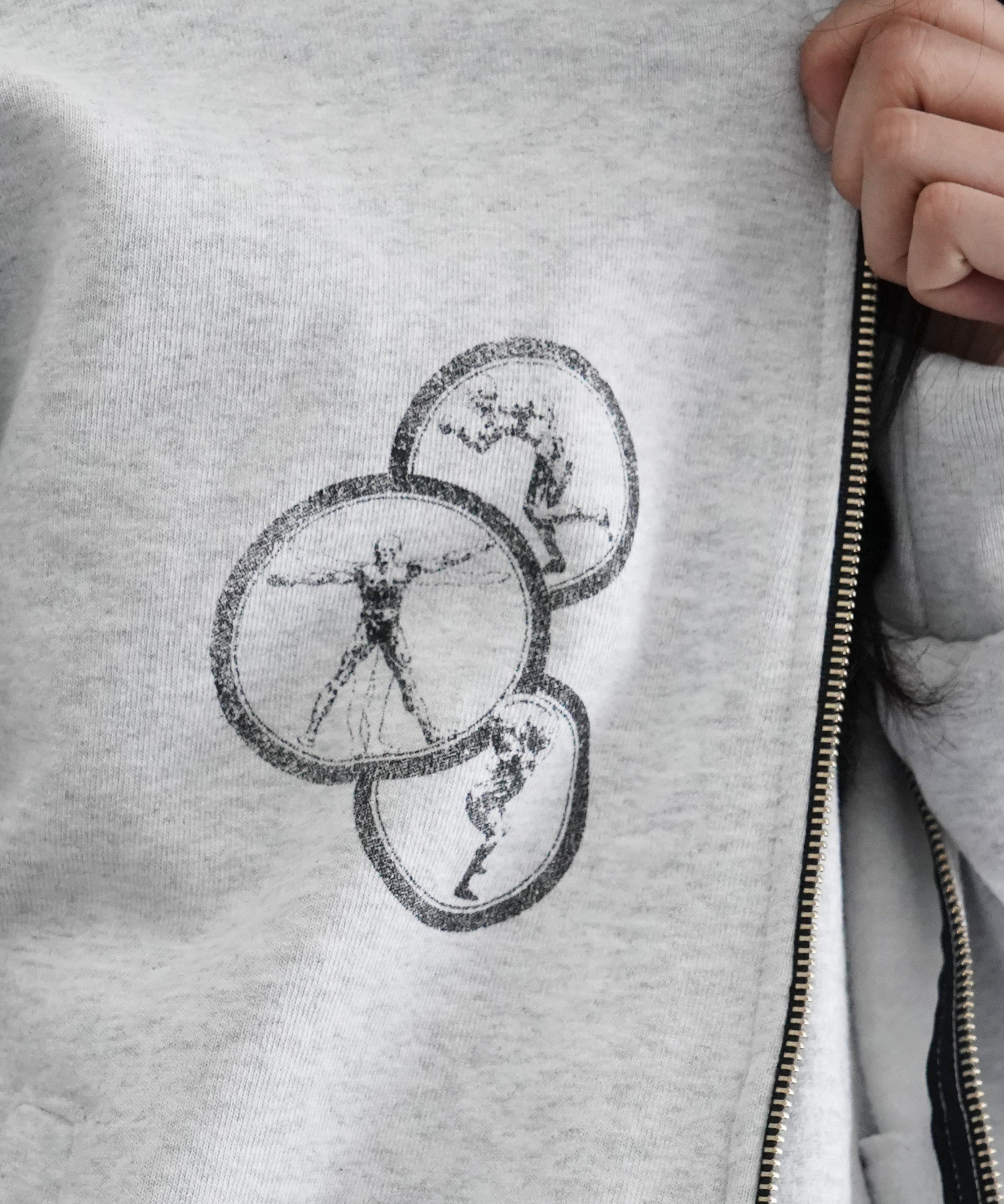 Basketcase Expire, zipup hoodie "GRAY"