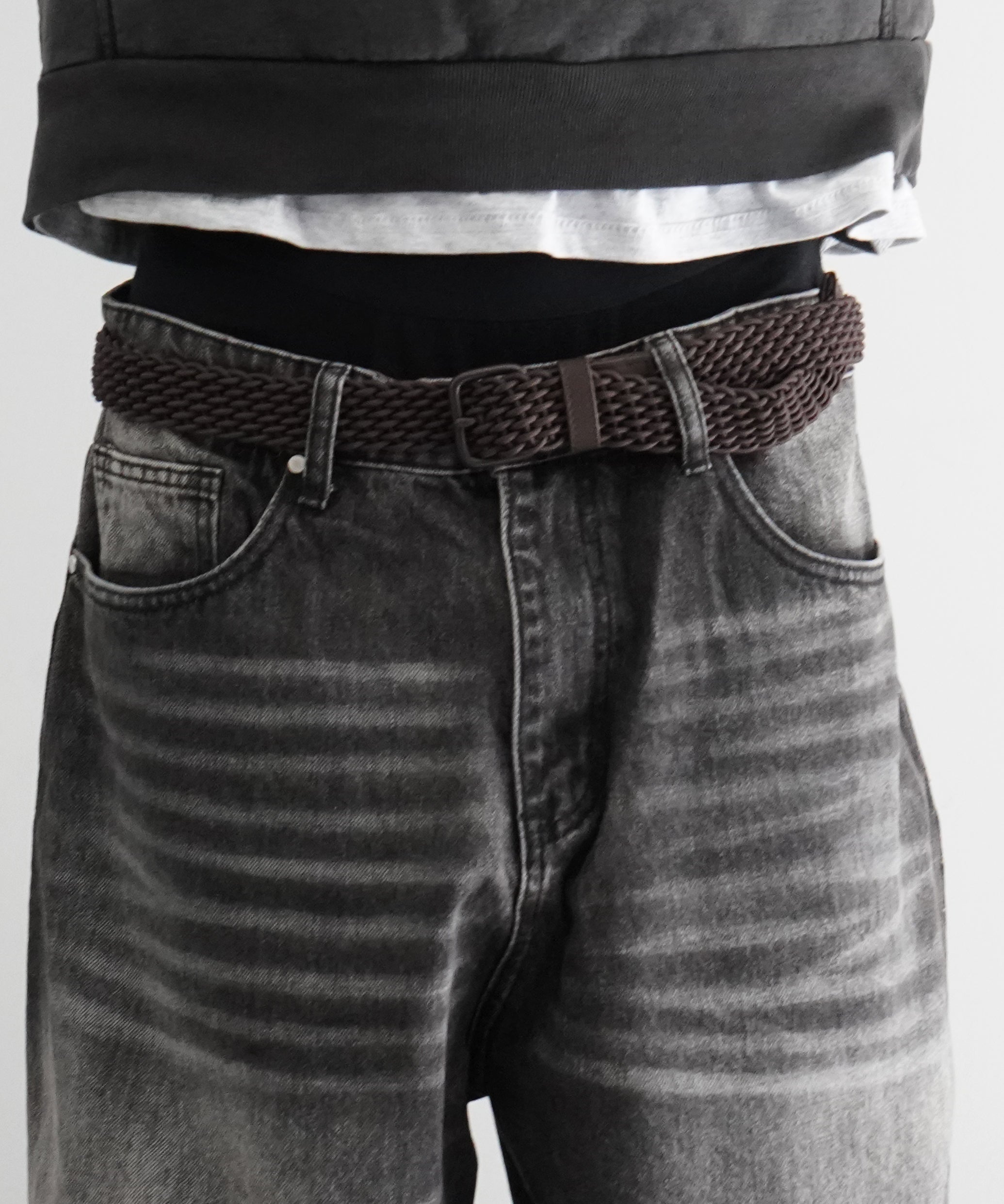 Basketcase Lax baggy denim, whisker wash "FADED BLACK"