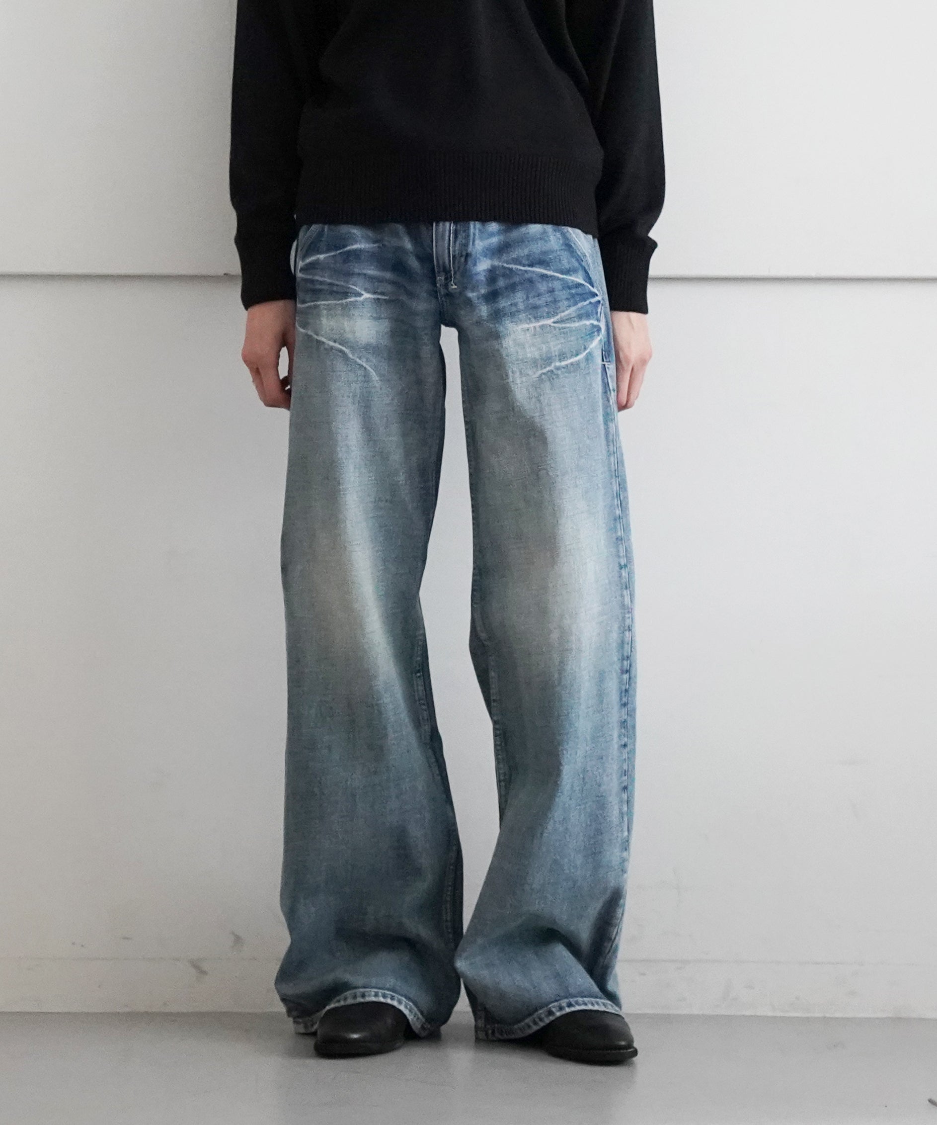 FAX COPY EXPRESS【ファックスコピーエクスプレス】the wide denim in light wash 