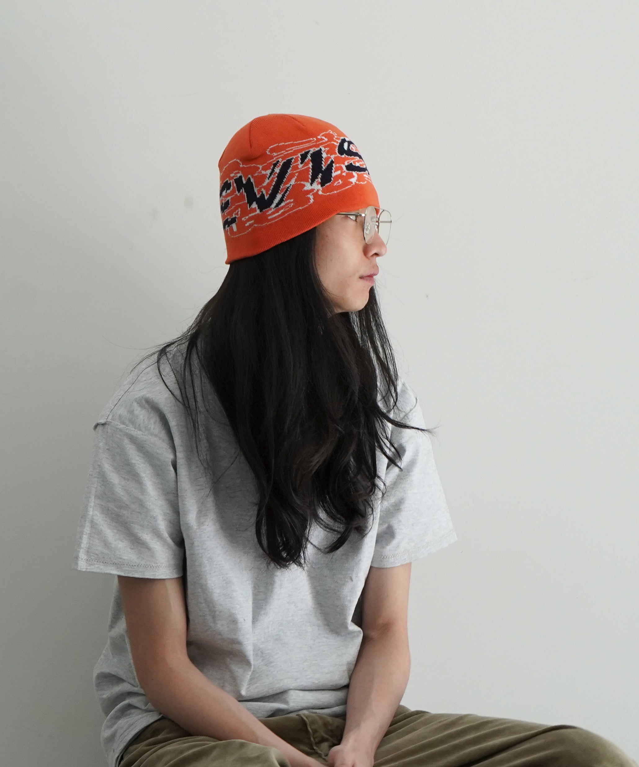 Evisen Skateboardsゑ Sanda beanie "ORANGE"