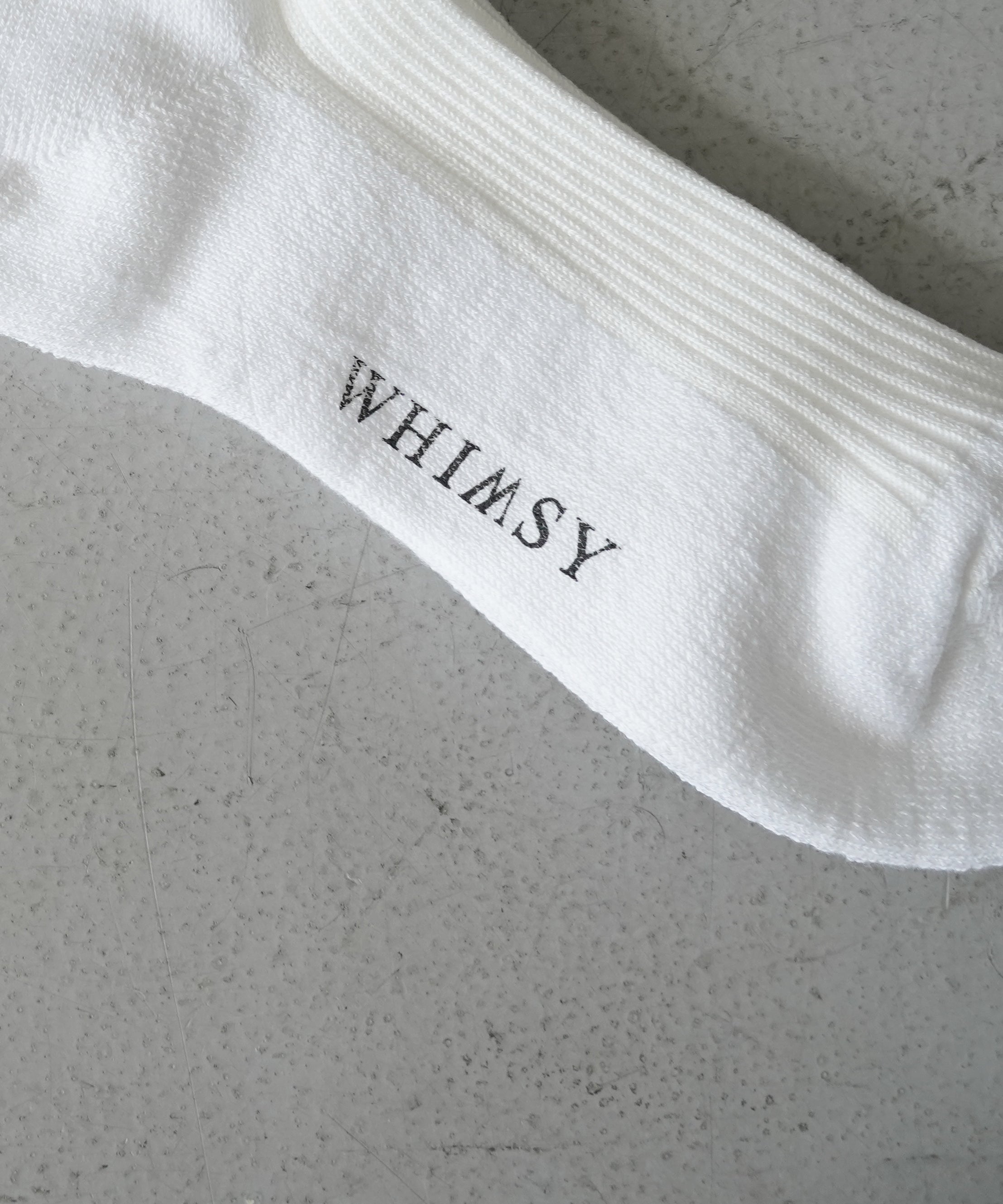 Whimsy Emjay socks "WHITE"