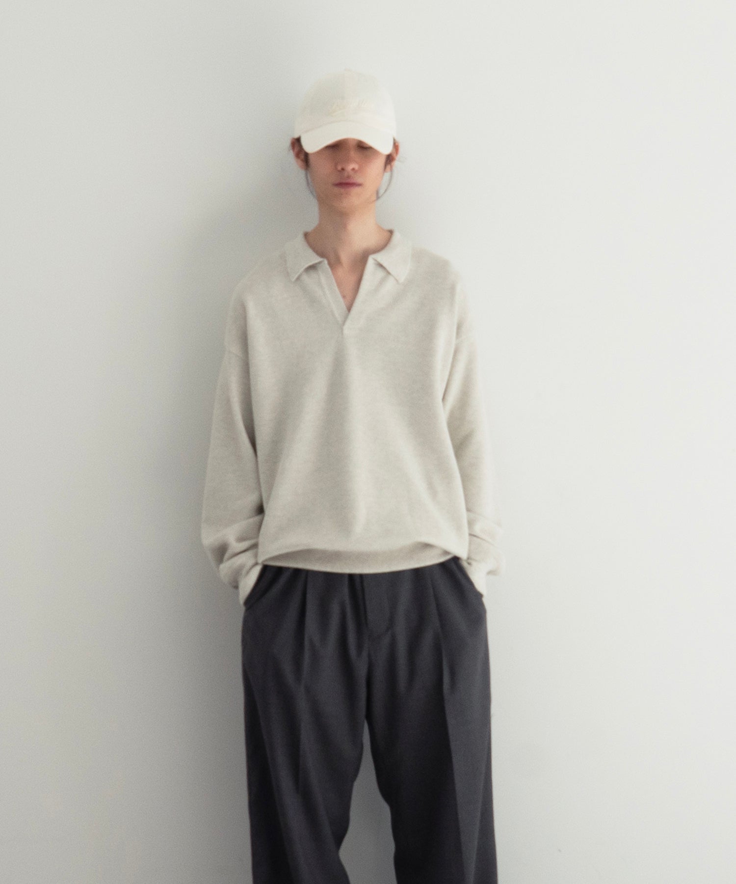 crepuscule Co/wo moss stitch skipper "GRAY"