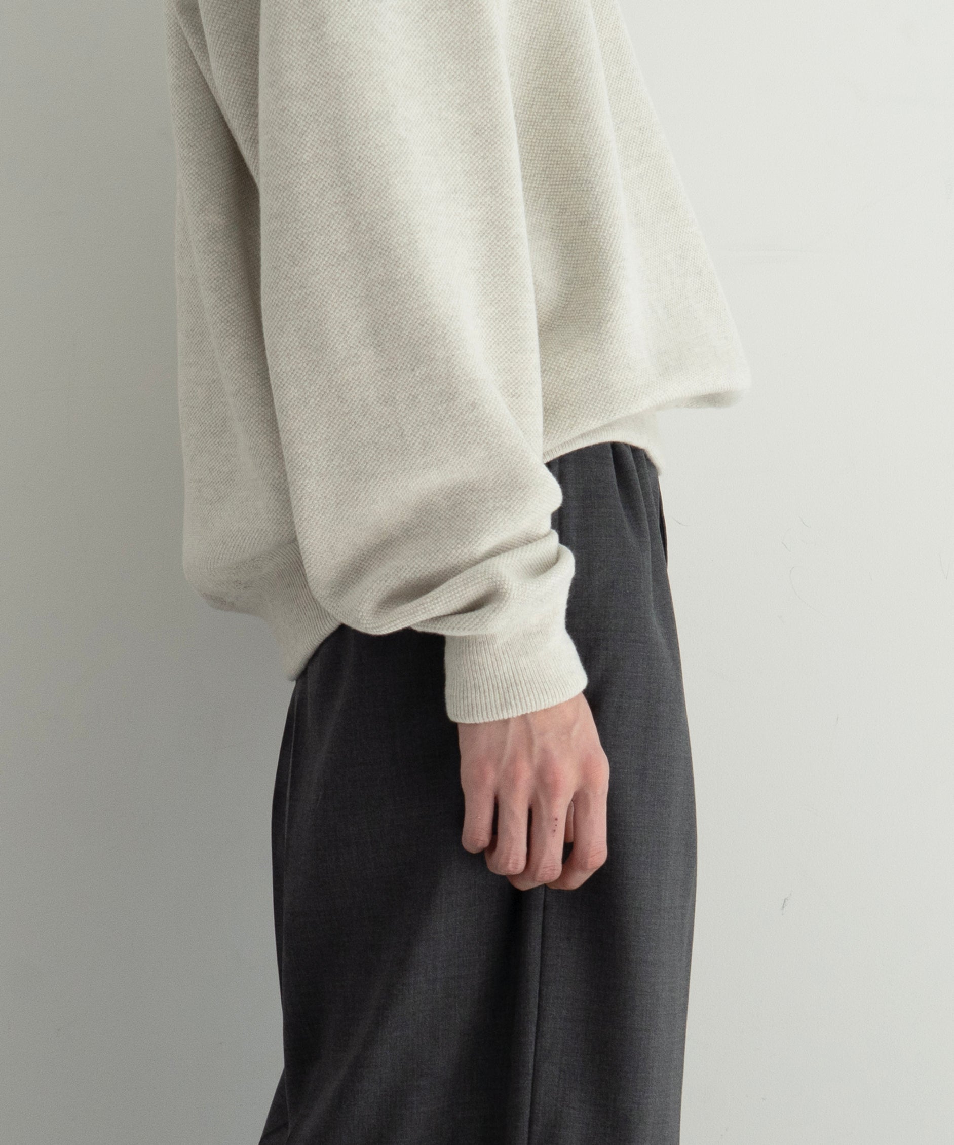 crepuscule Co/wo moss stitch skipper "L.GRAY"