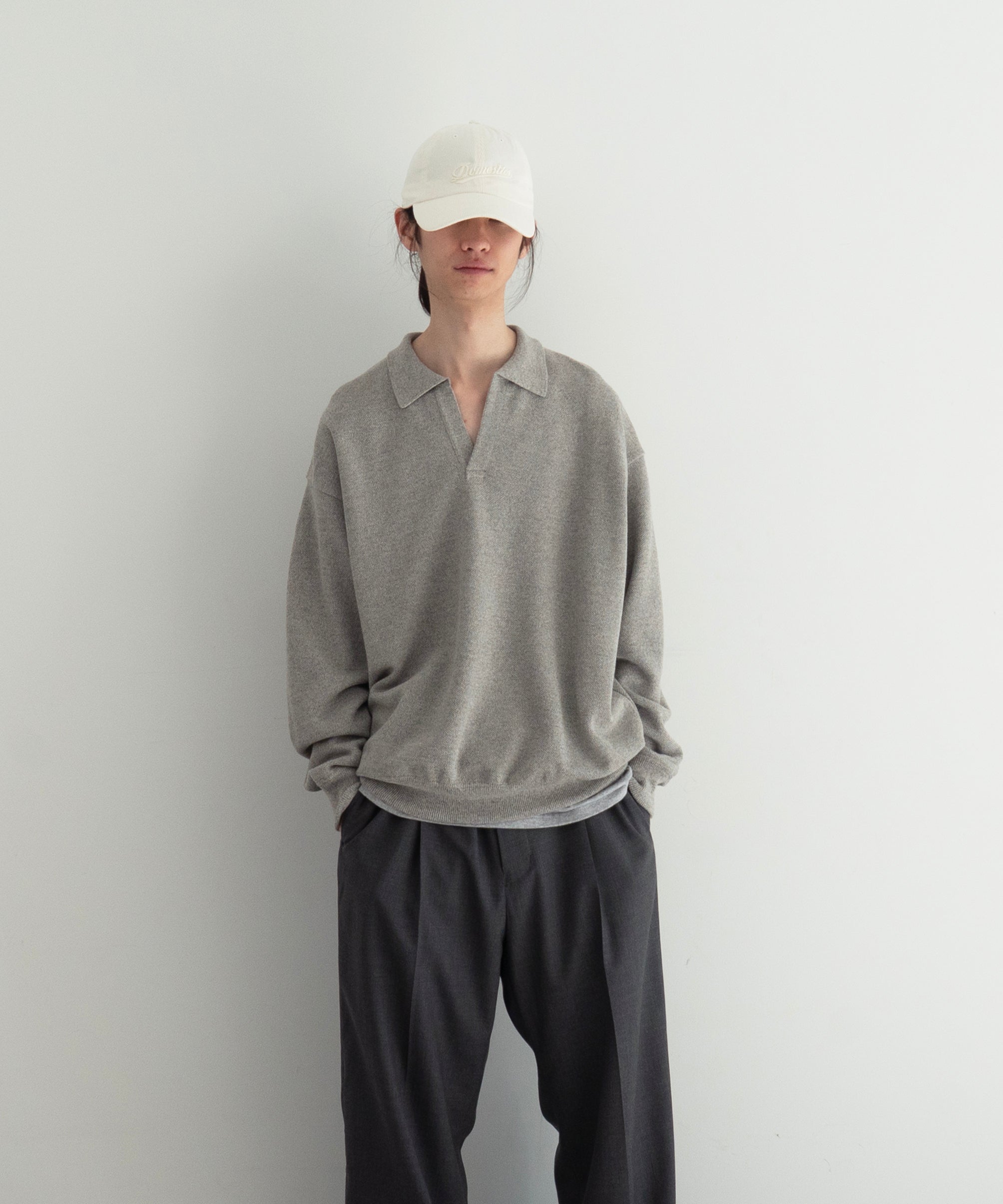 crepuscule Co/wo moss stitch skipper "DK.GRAY"