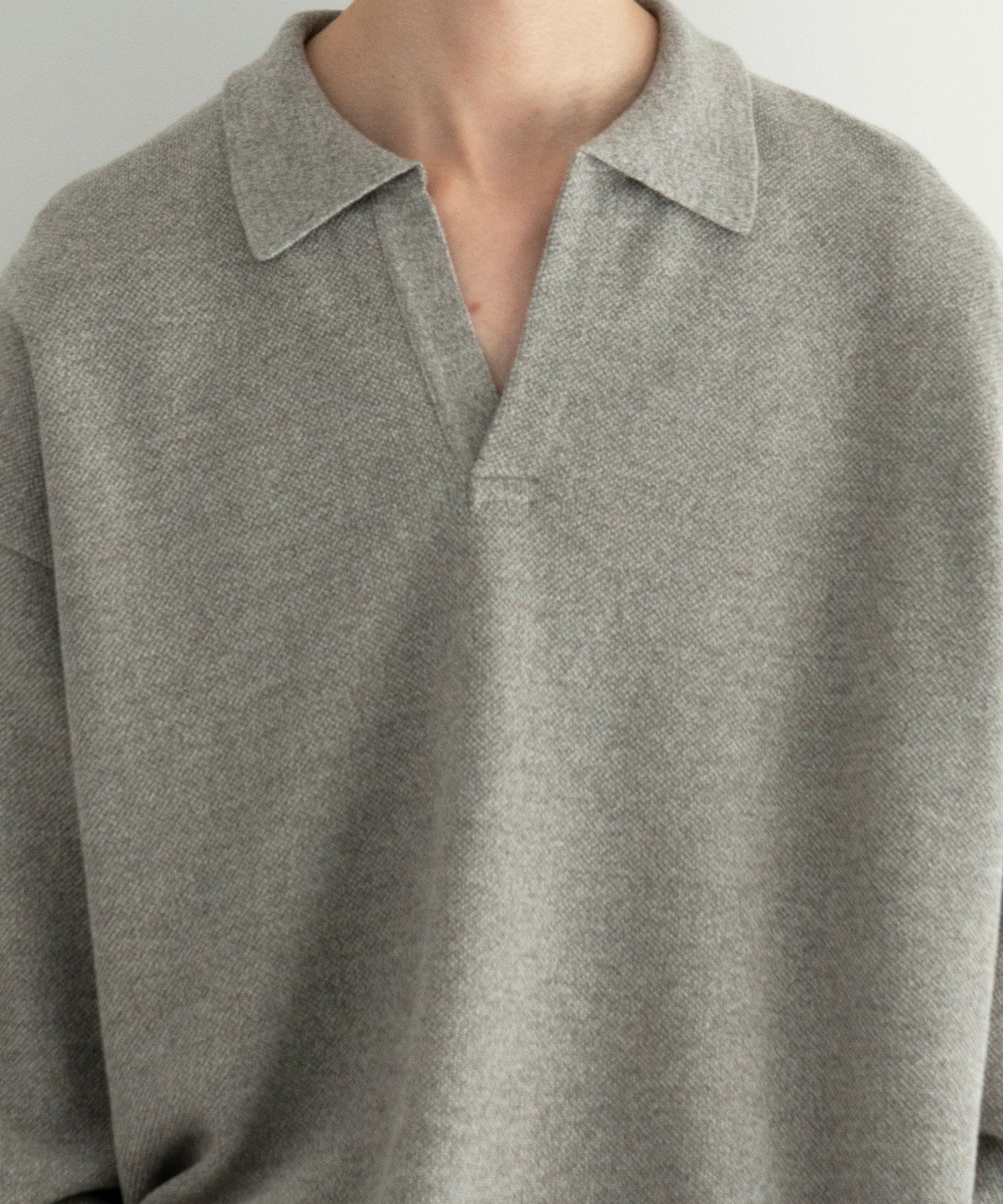 crepuscule Co/wo moss stitch skipper "GRAY"