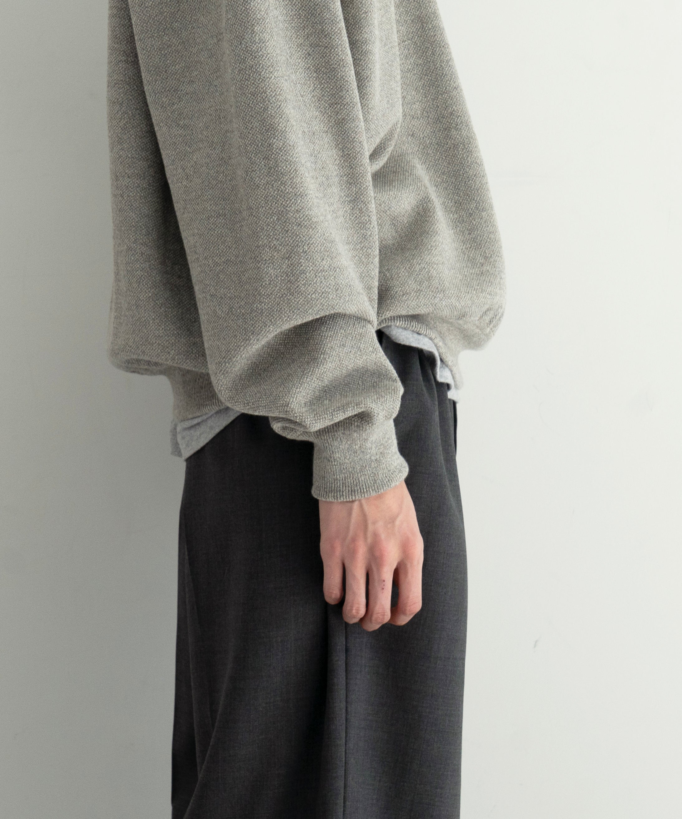 crepuscule Co/wo moss stitch skipper "GRAY"