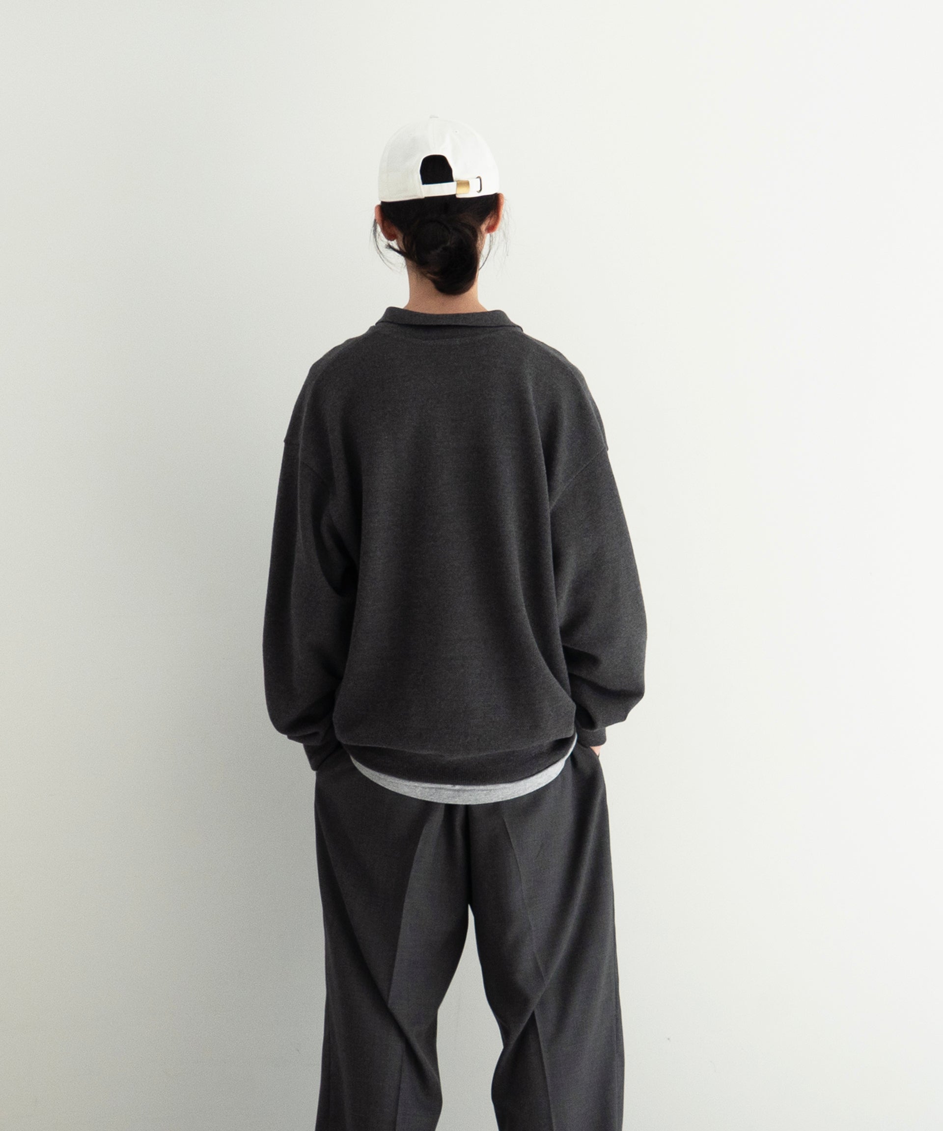 crepuscule Co/wo moss stitch skipper "DK.GRAY"