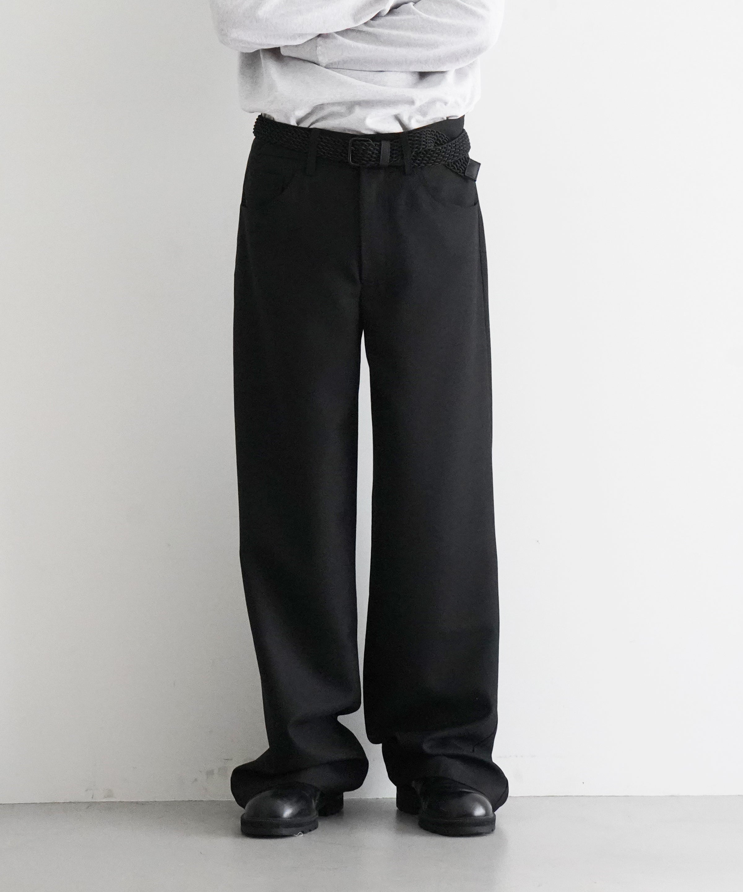 sefr JIRO TROUSER "BLACK WOOL"