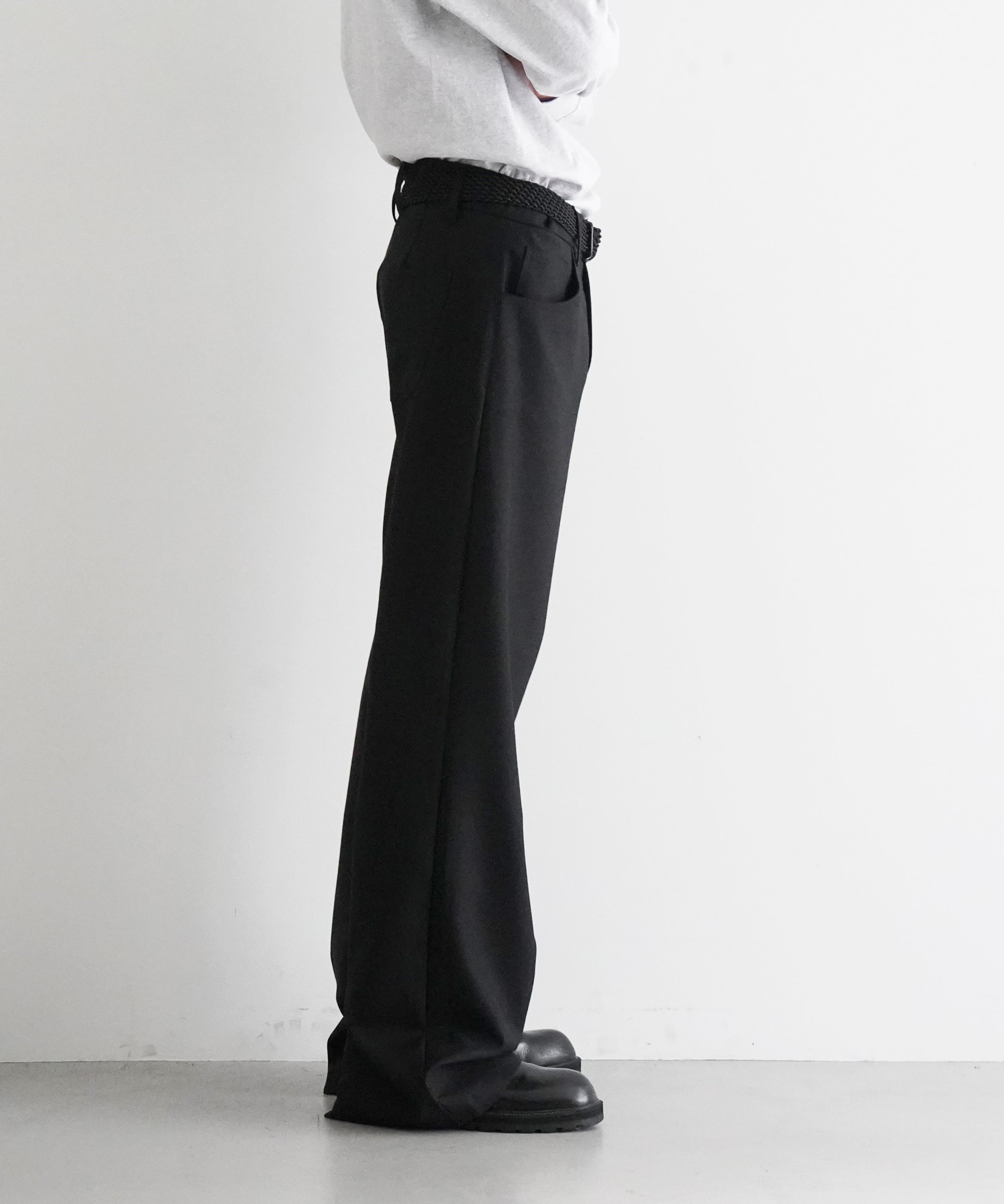sefr JIRO TROUSER "BLACK WOOL"