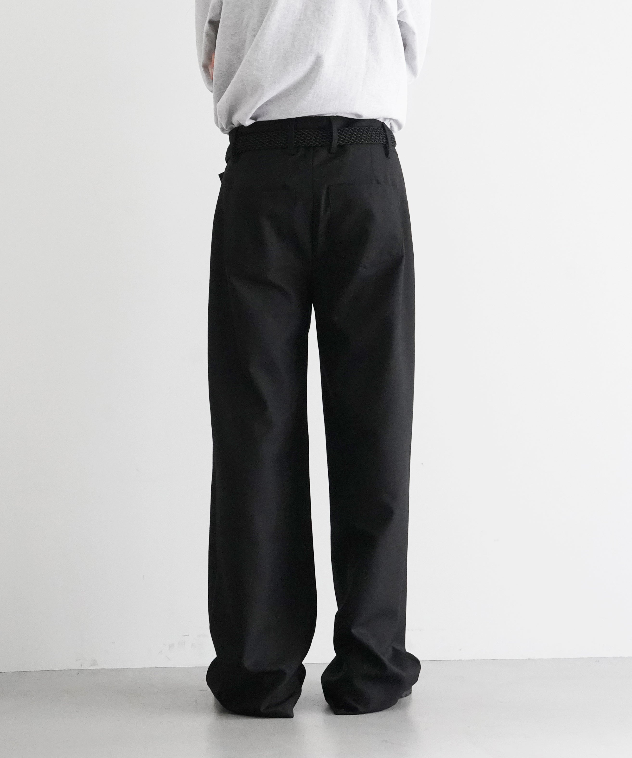 sefr JIRO TROUSER "BLACK WOOL"