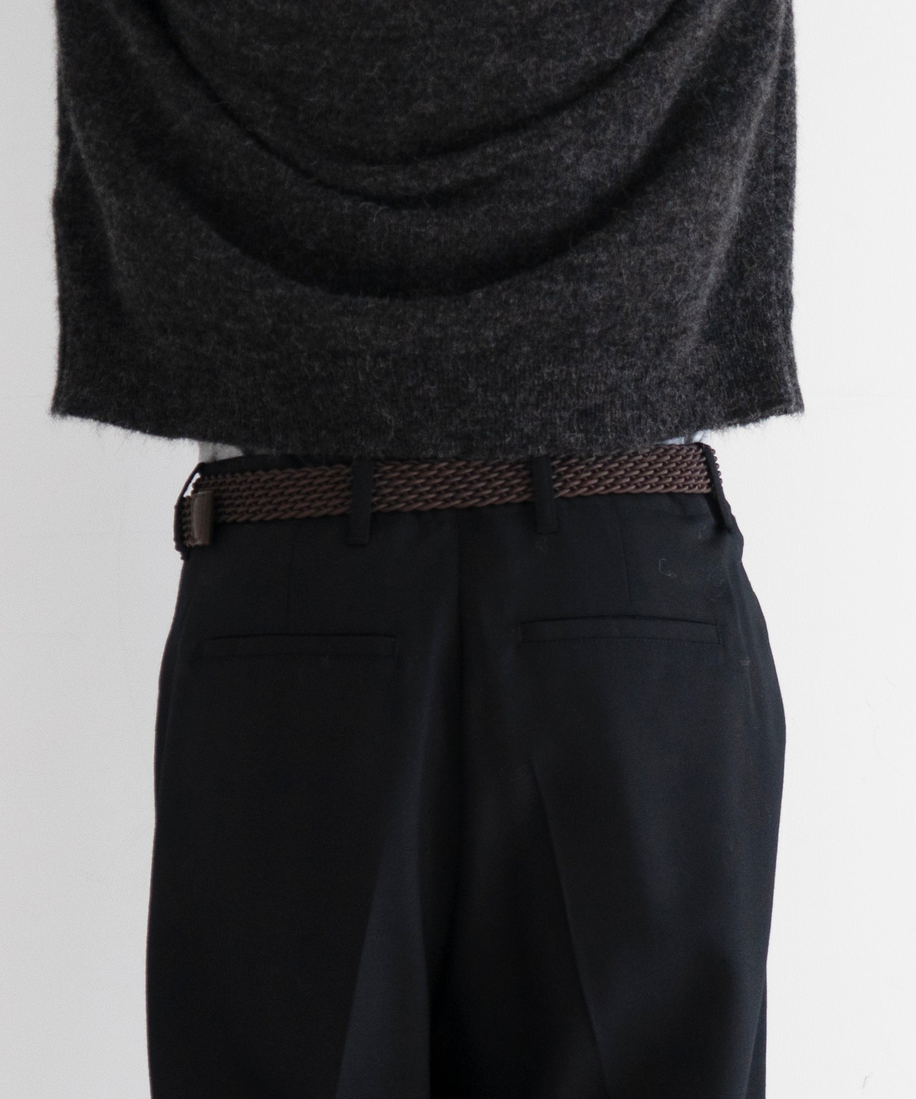 OUR LEGACY Borrowed chino "BLACK PANAMA WOOL"