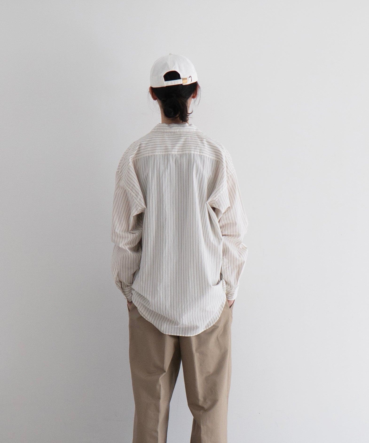 NEEDLES Uncon shirt - dobby stripe "BROWN"