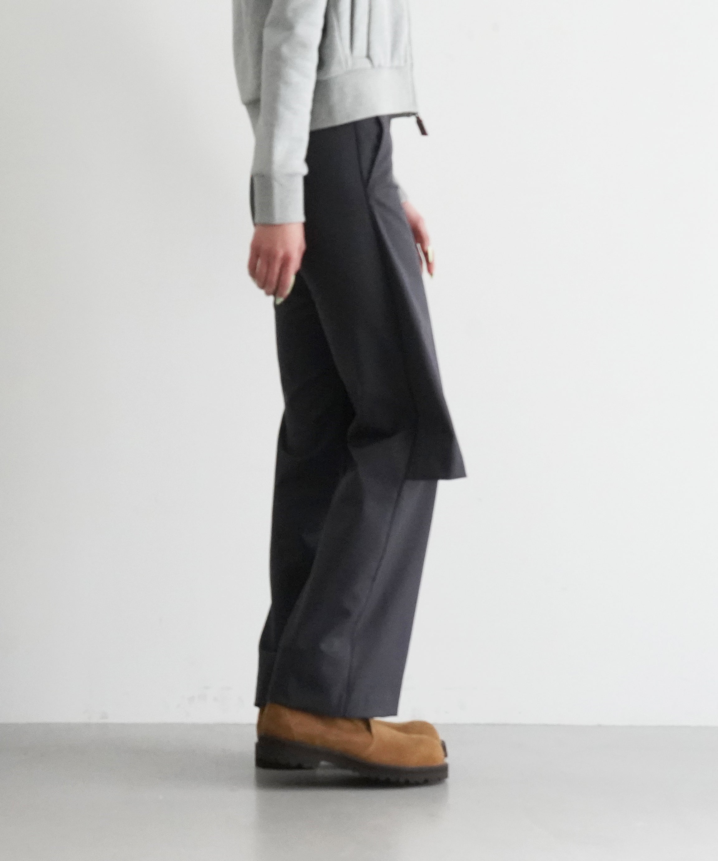 DIESEL Hybrid skirt-pants in wool blend "DARK GREY"