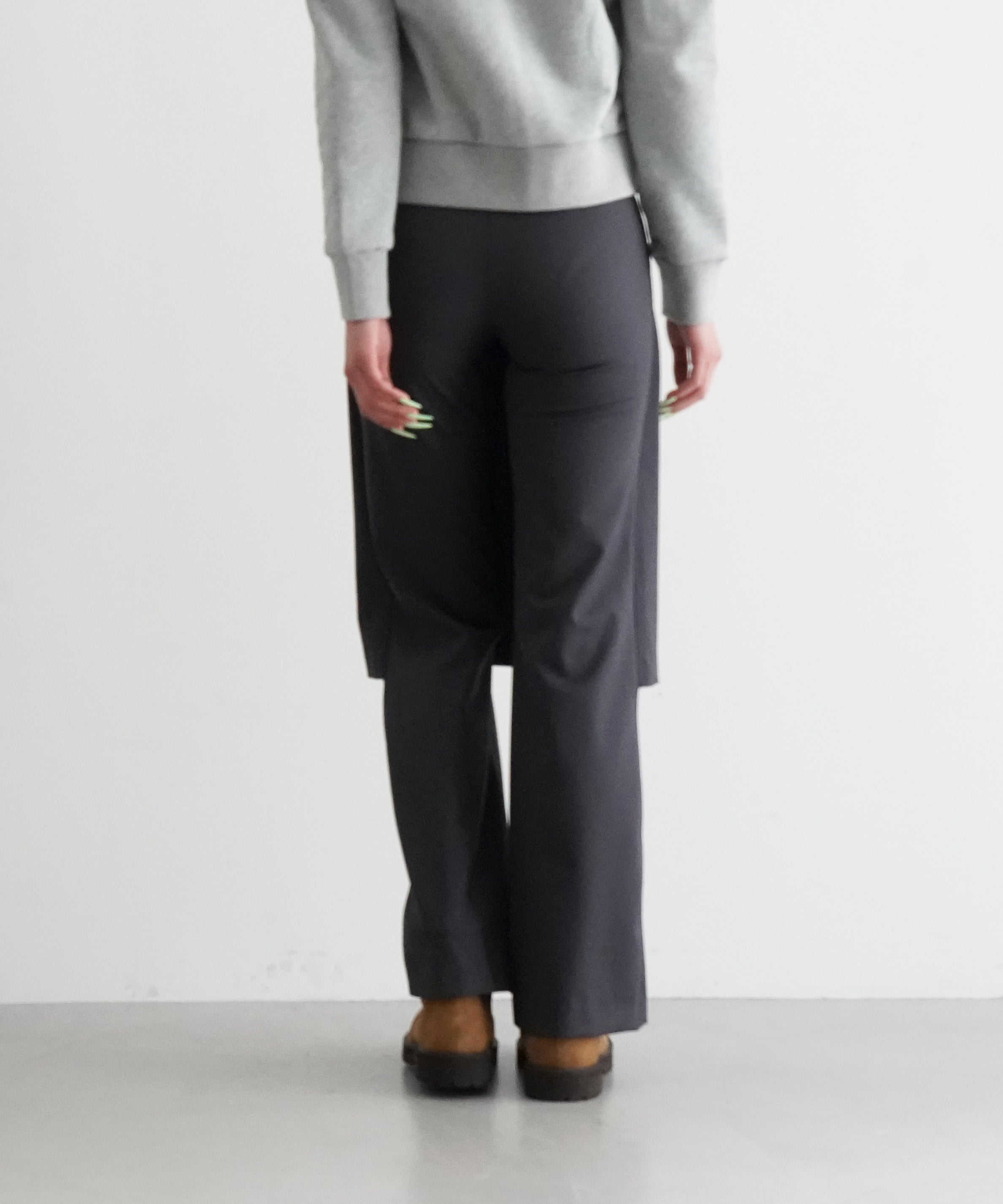 DIESEL Hybrid skirt-pants in wool blend "DARK GREY"