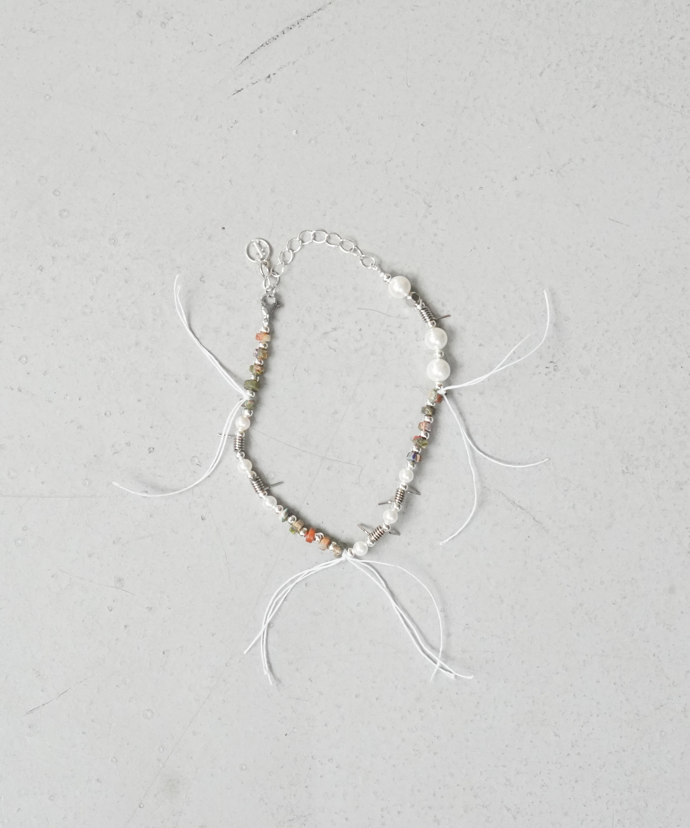 FAKE AS FLOWERS Beads bracelet "GREEN"