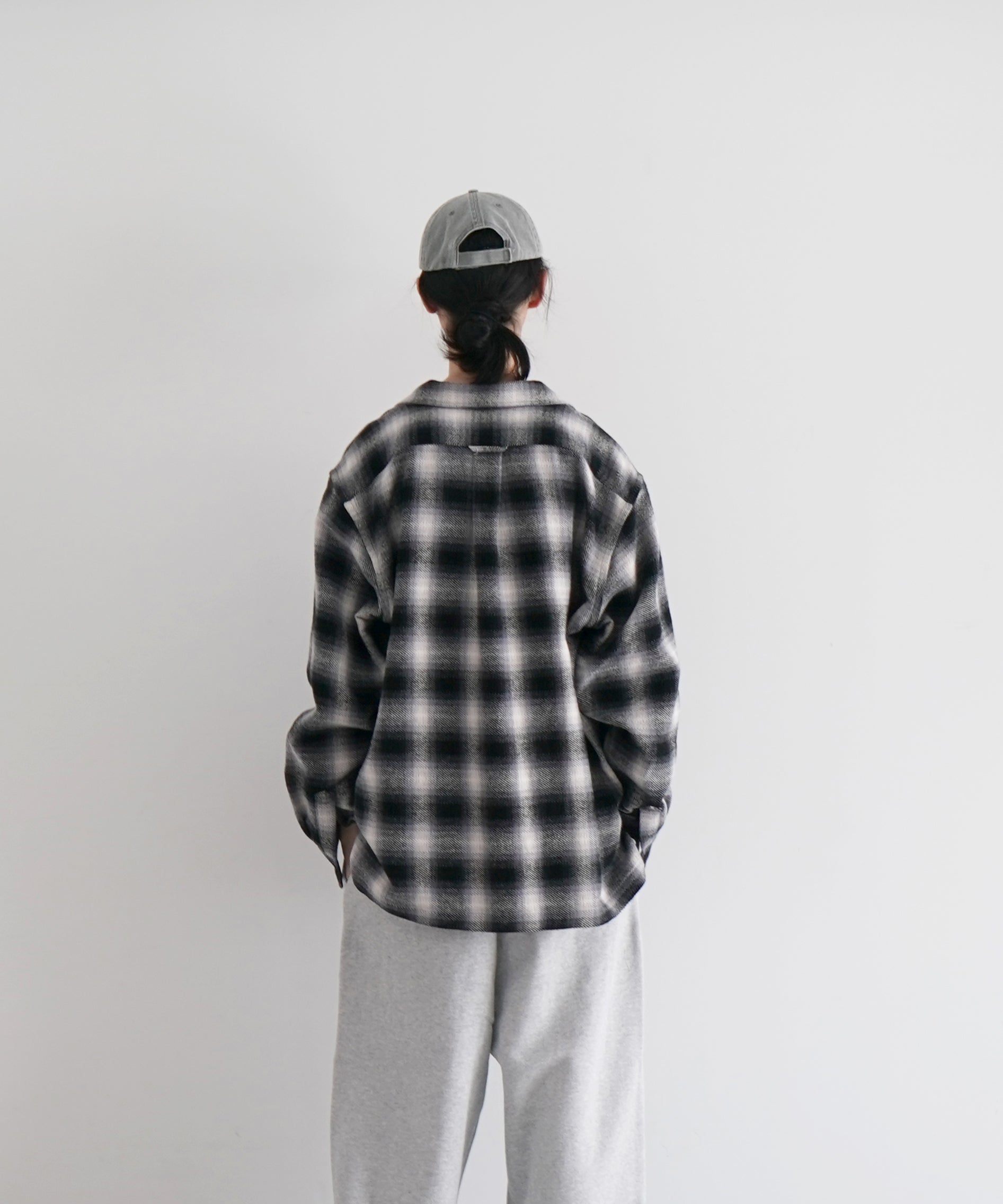 COTTON PAN Venis ネルシャツ "BLACK"