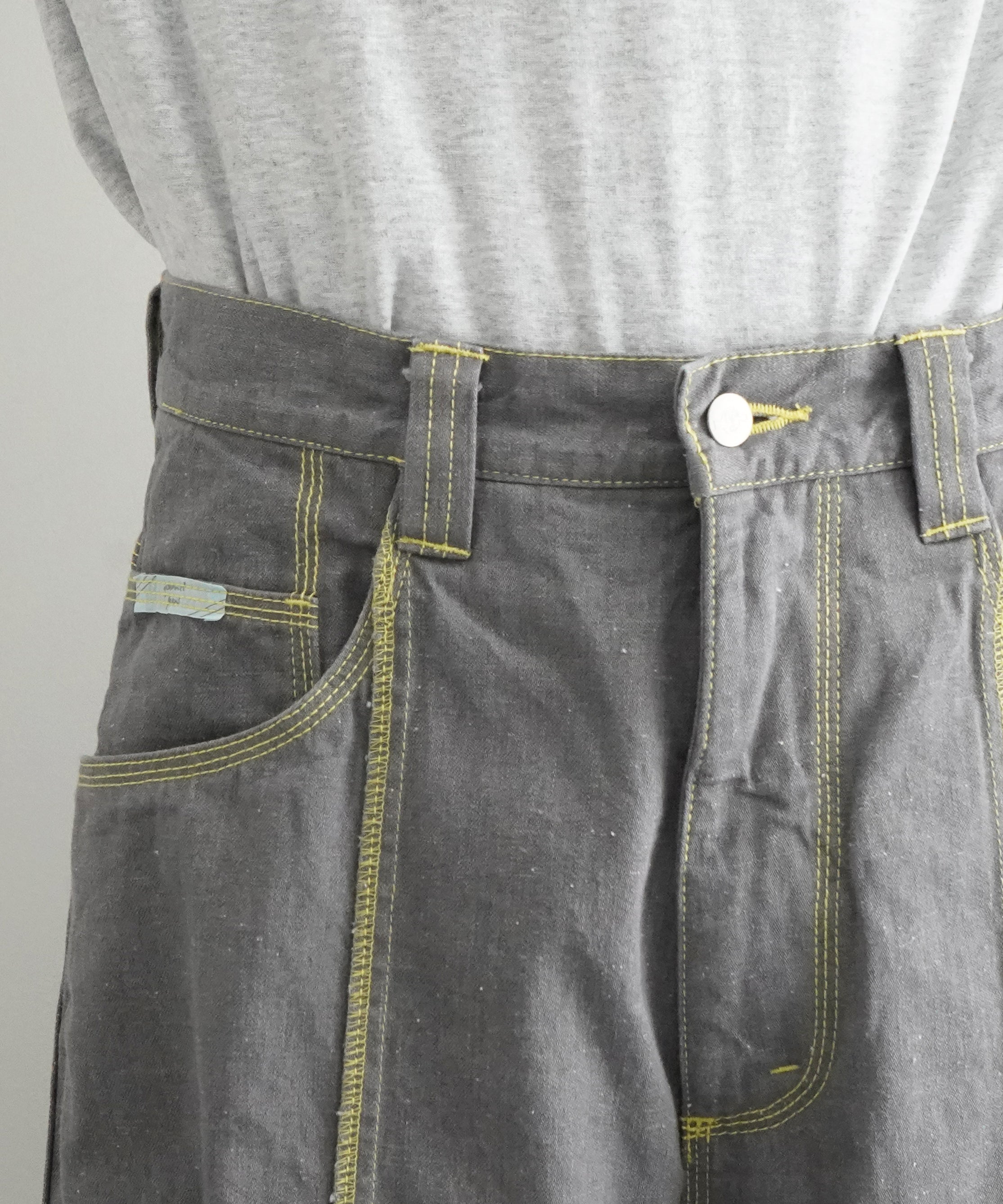 gourmet jeans Lock stitch "GRAY"