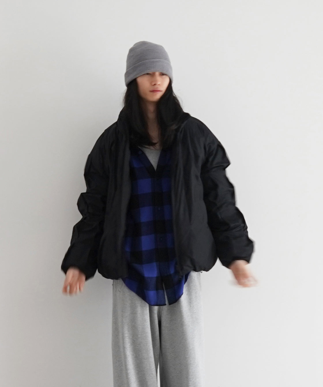 POST ARCHIVE FACTION(PAF) Cocoon Down "LIGHT GREY"