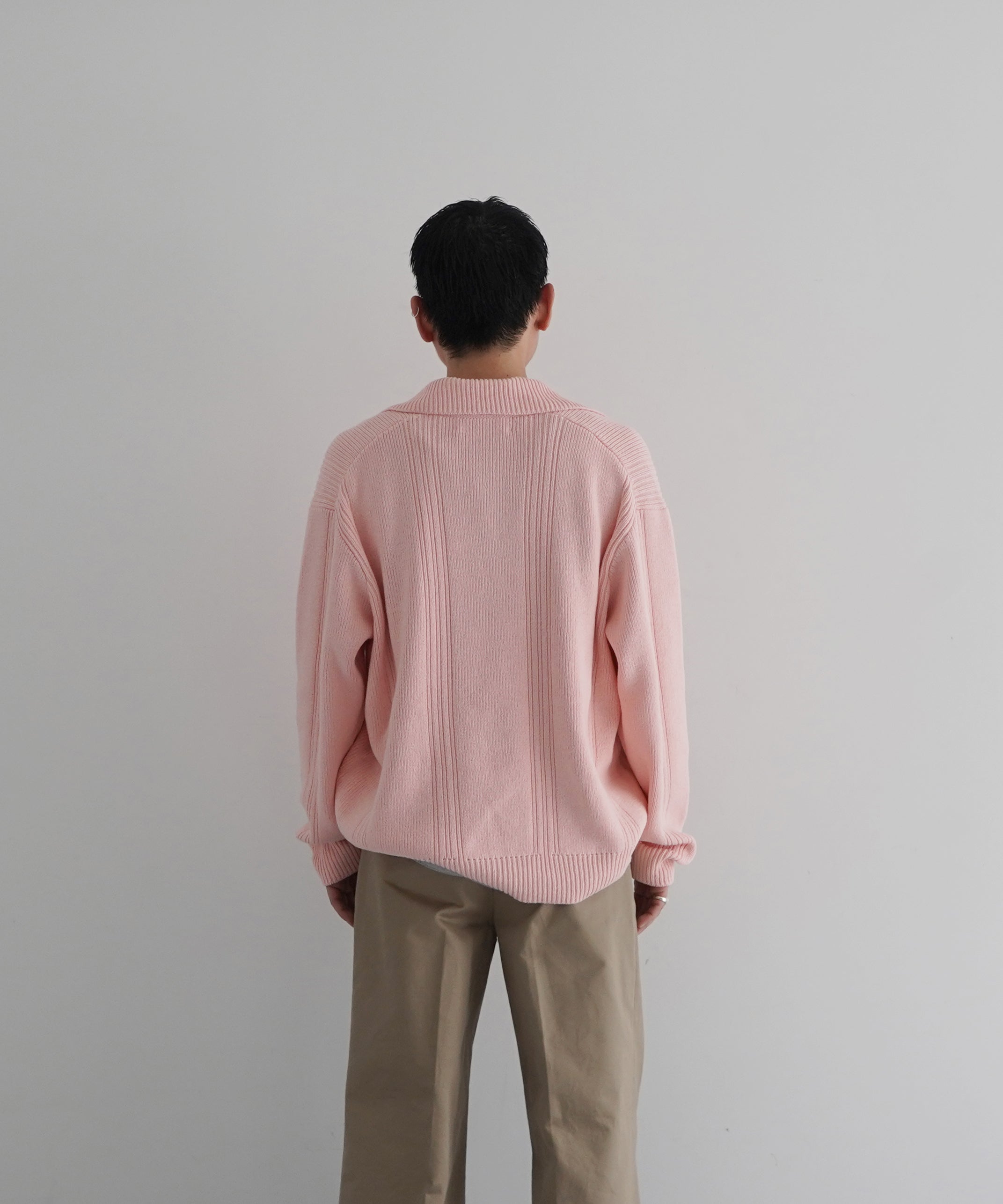 NEONSIGN Drop needle polo (ls) "PASTEL PINK"