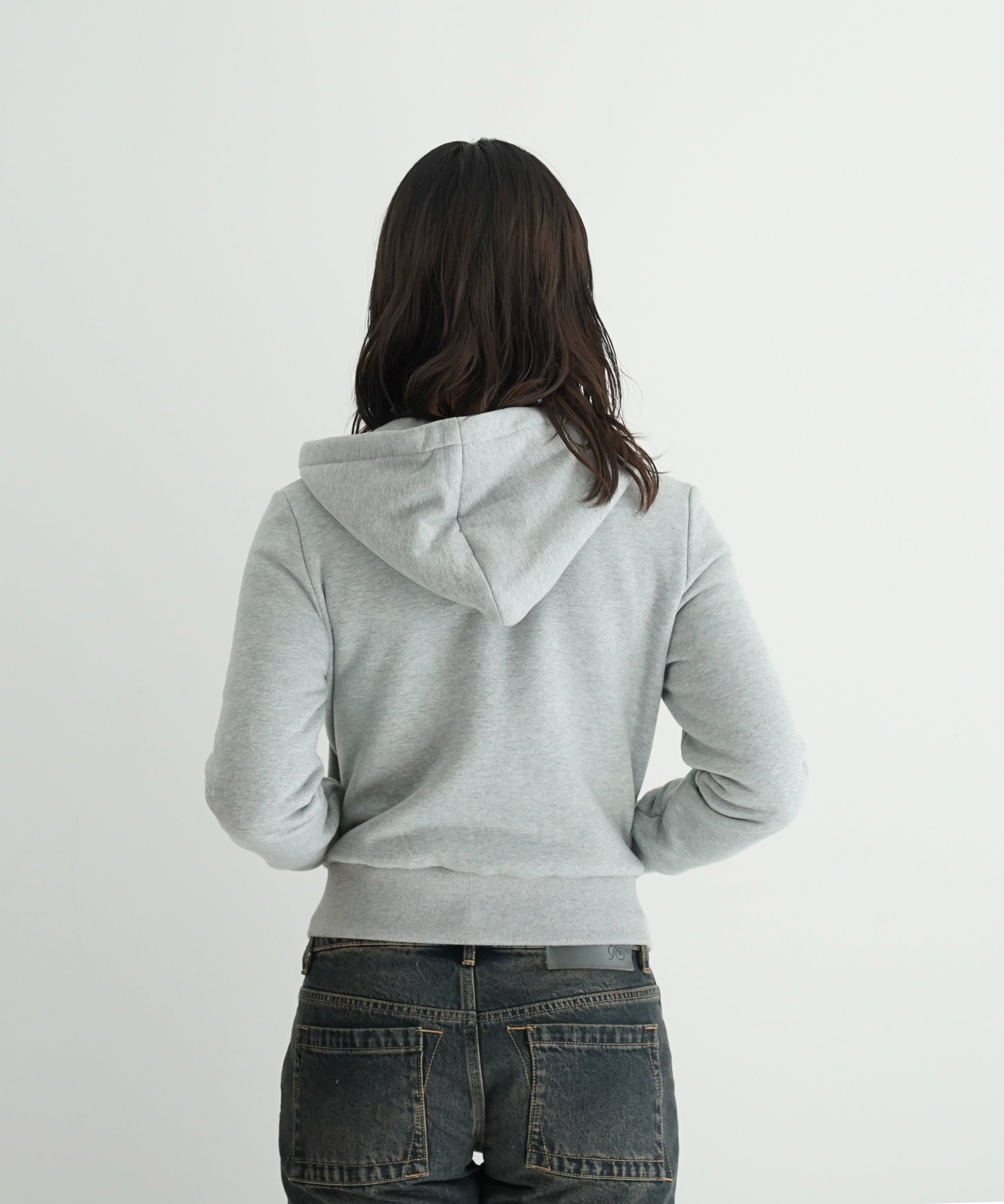 FAX COPY EXPRESS Tight fleece-lined Hoodie "GREY"