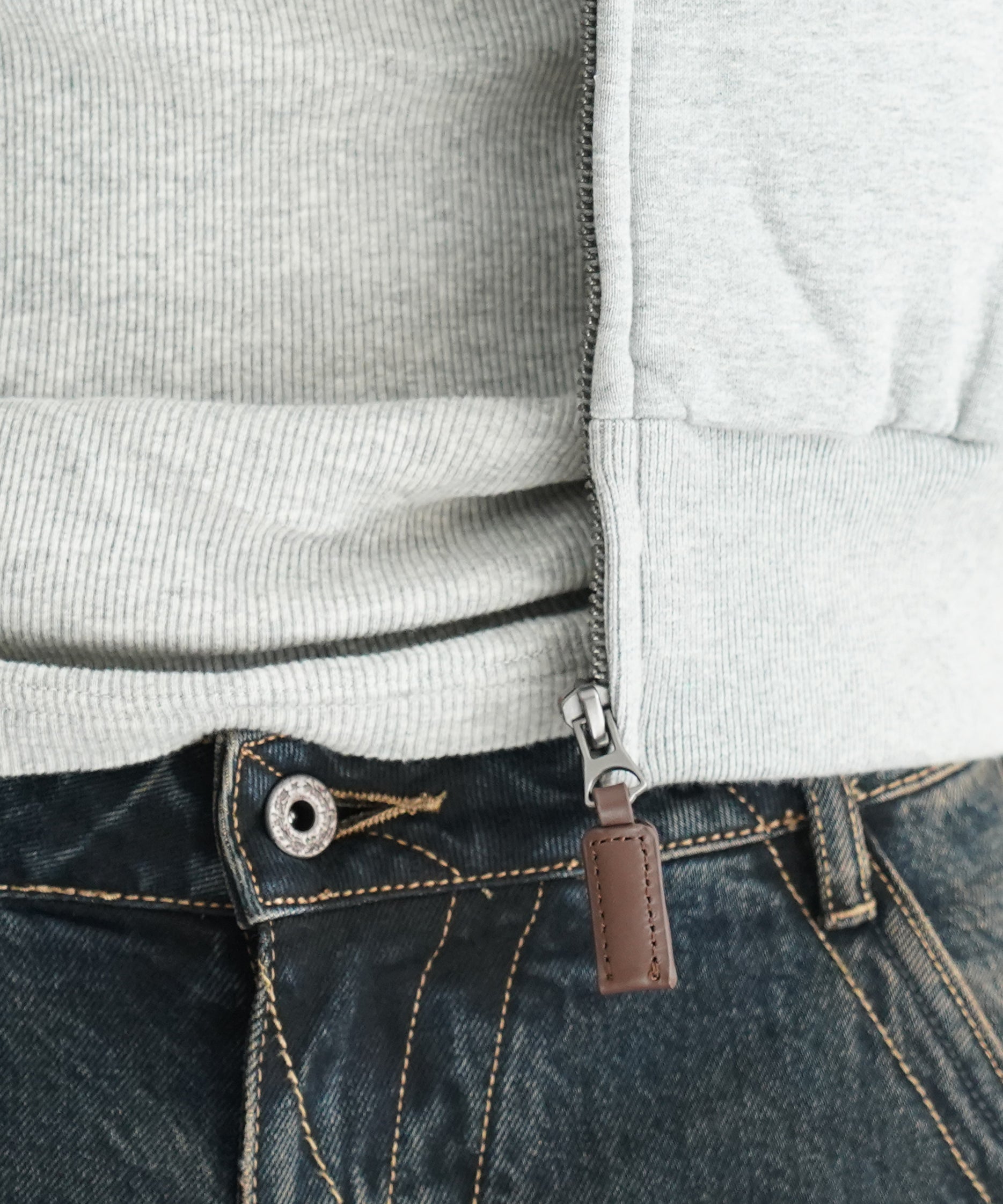 FAX COPY EXPRESS Tight fleece-lined Hoodie "GREY"