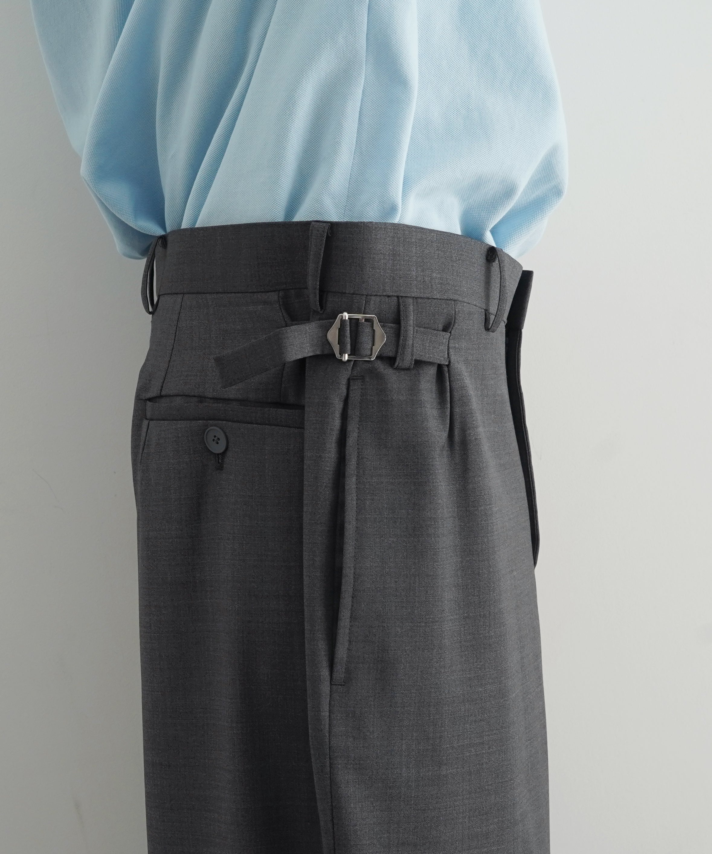 DIGAWEL Side adjuster pants "C.GRAY"