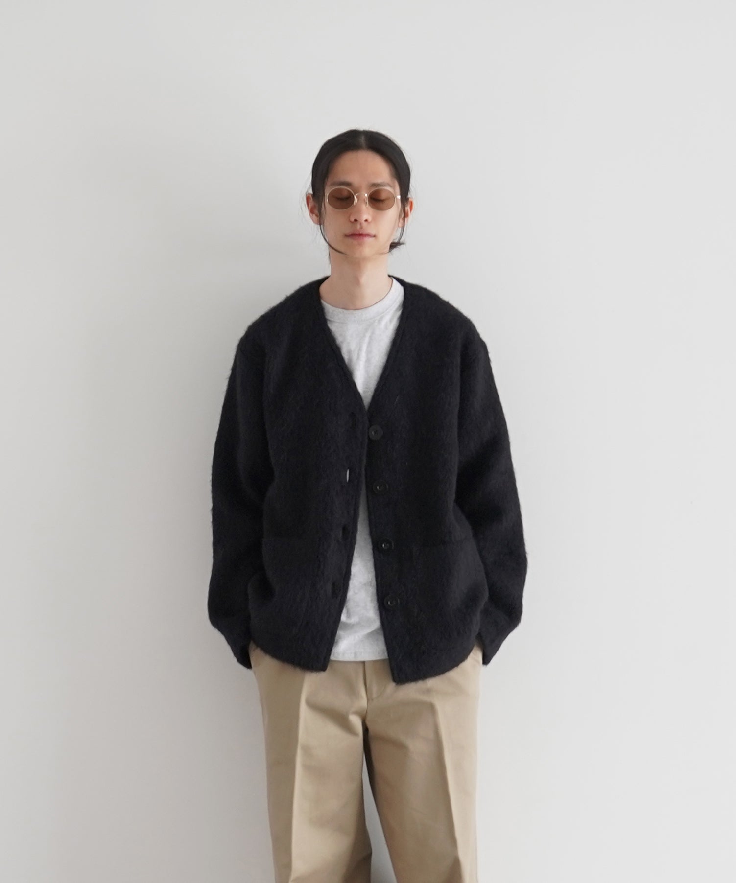 OUR LEGACY Cardigan "BLACK MOHAIR"