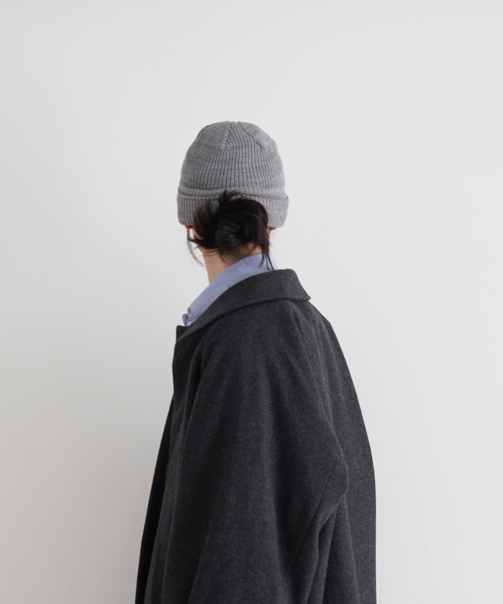 KAIKO Water-repellent wool melton coat "C.GRAY"