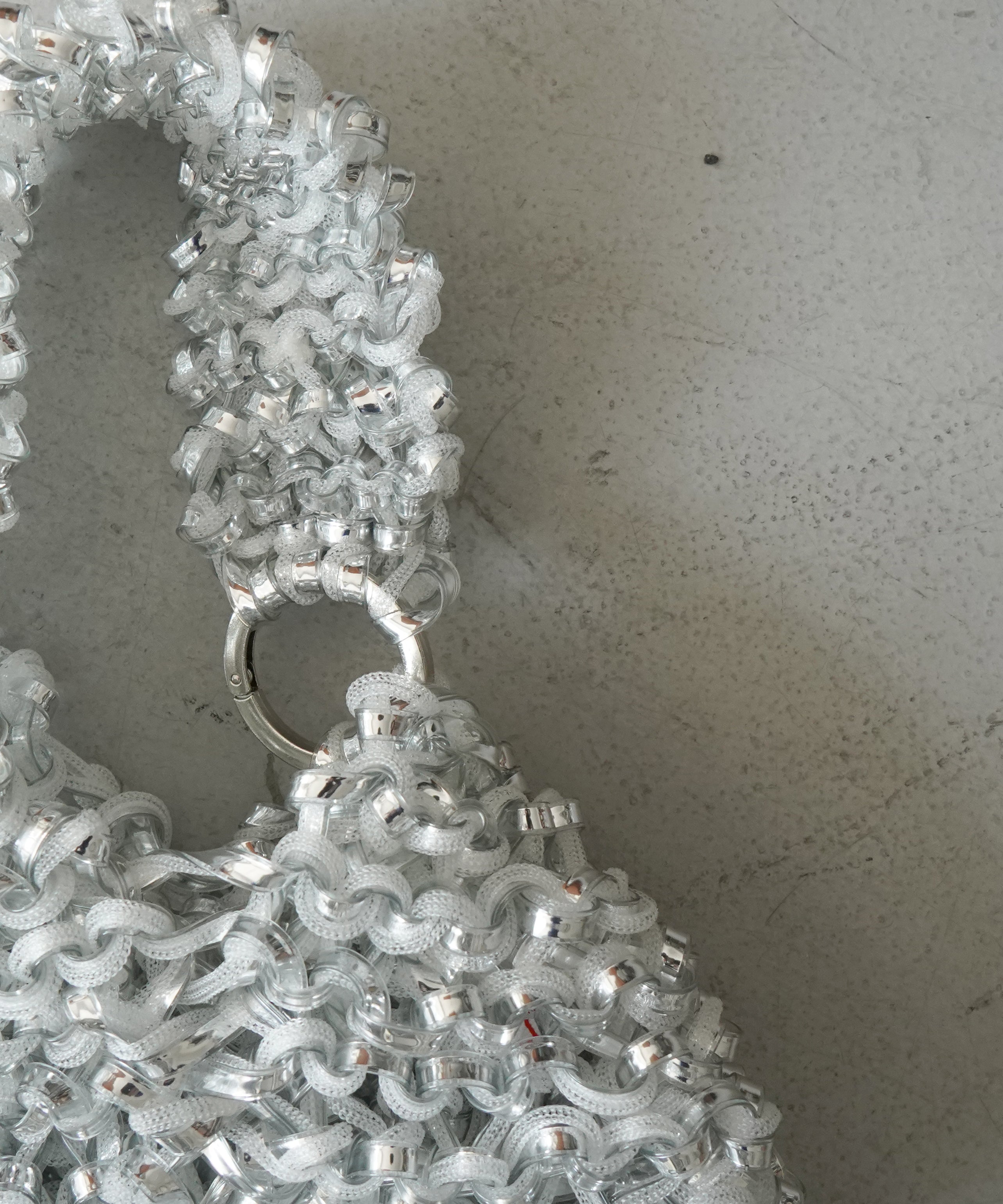 PROTCOL 'Grumo' tapeyarn hand bag "SILVER"