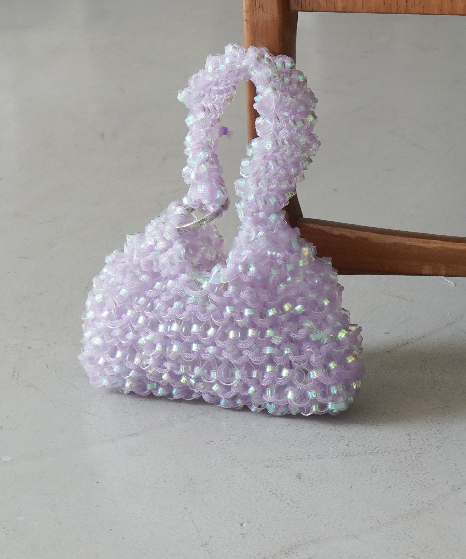 PROTCOL 'Grumo' tapeyarn hand bag "SILVER"