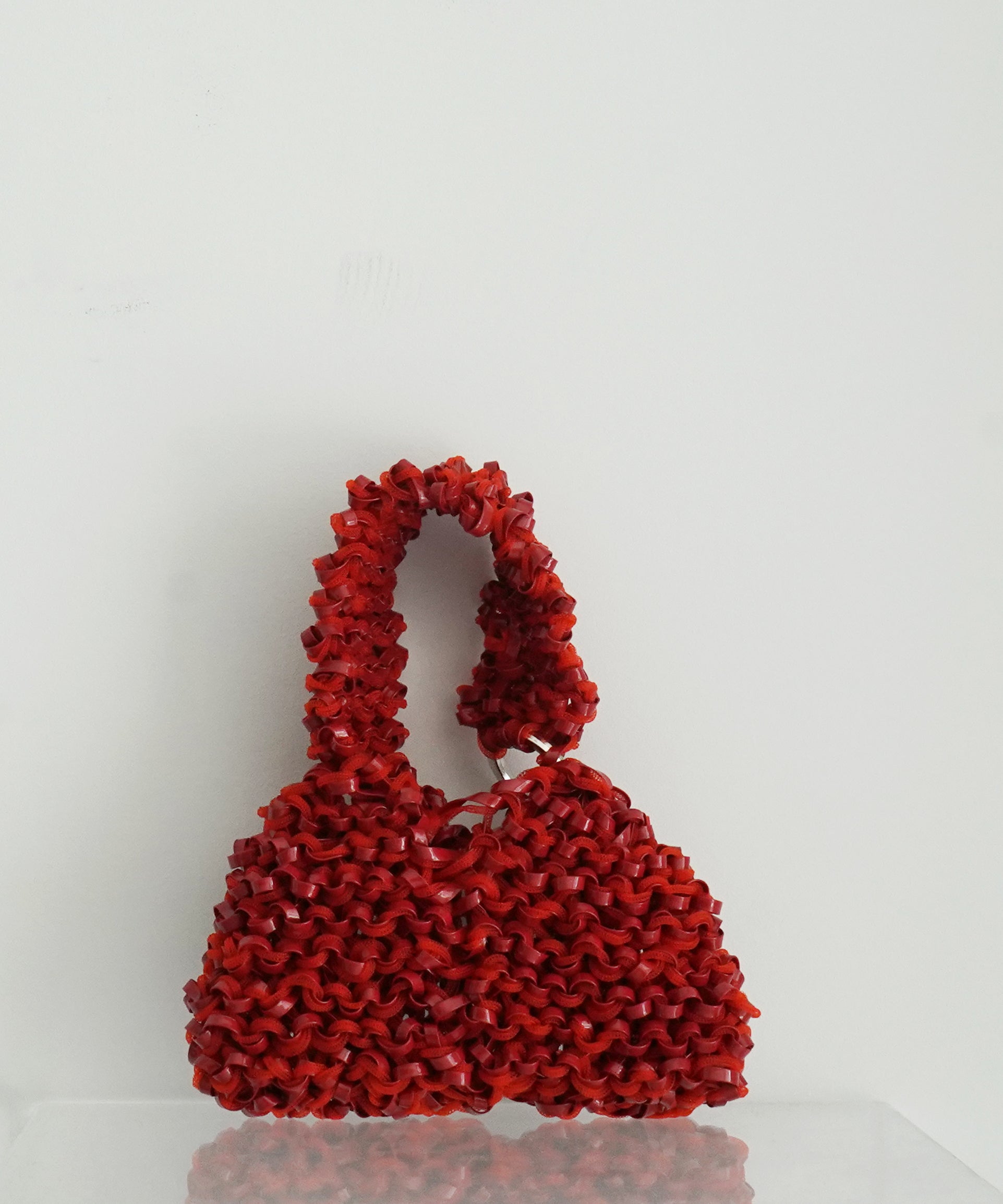 PROTCOL 'Grumo' tapeyarn hand bag "SILVER"