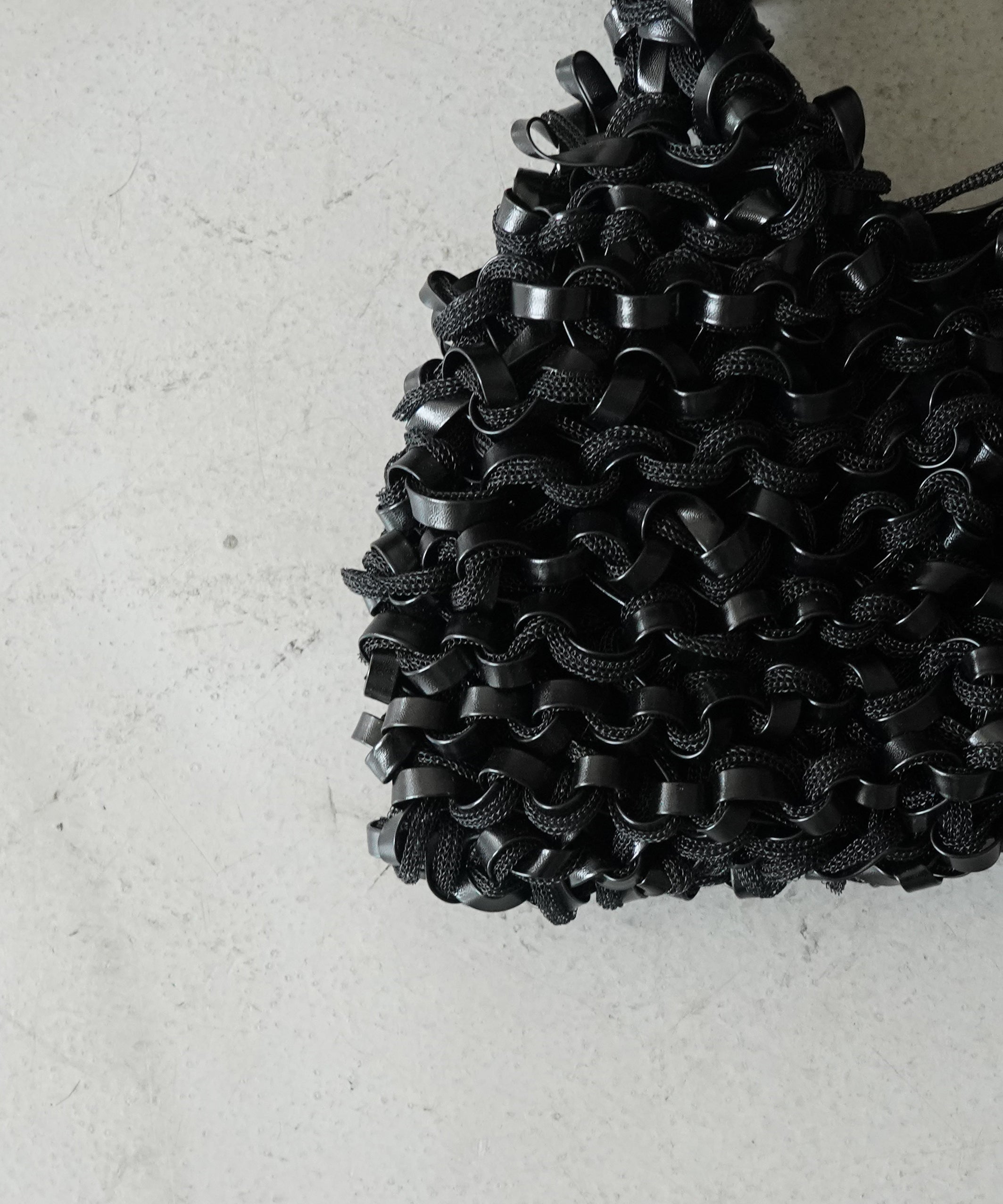 PROTCOL 'Grumo' tapeyarn hand bag "BLACK"