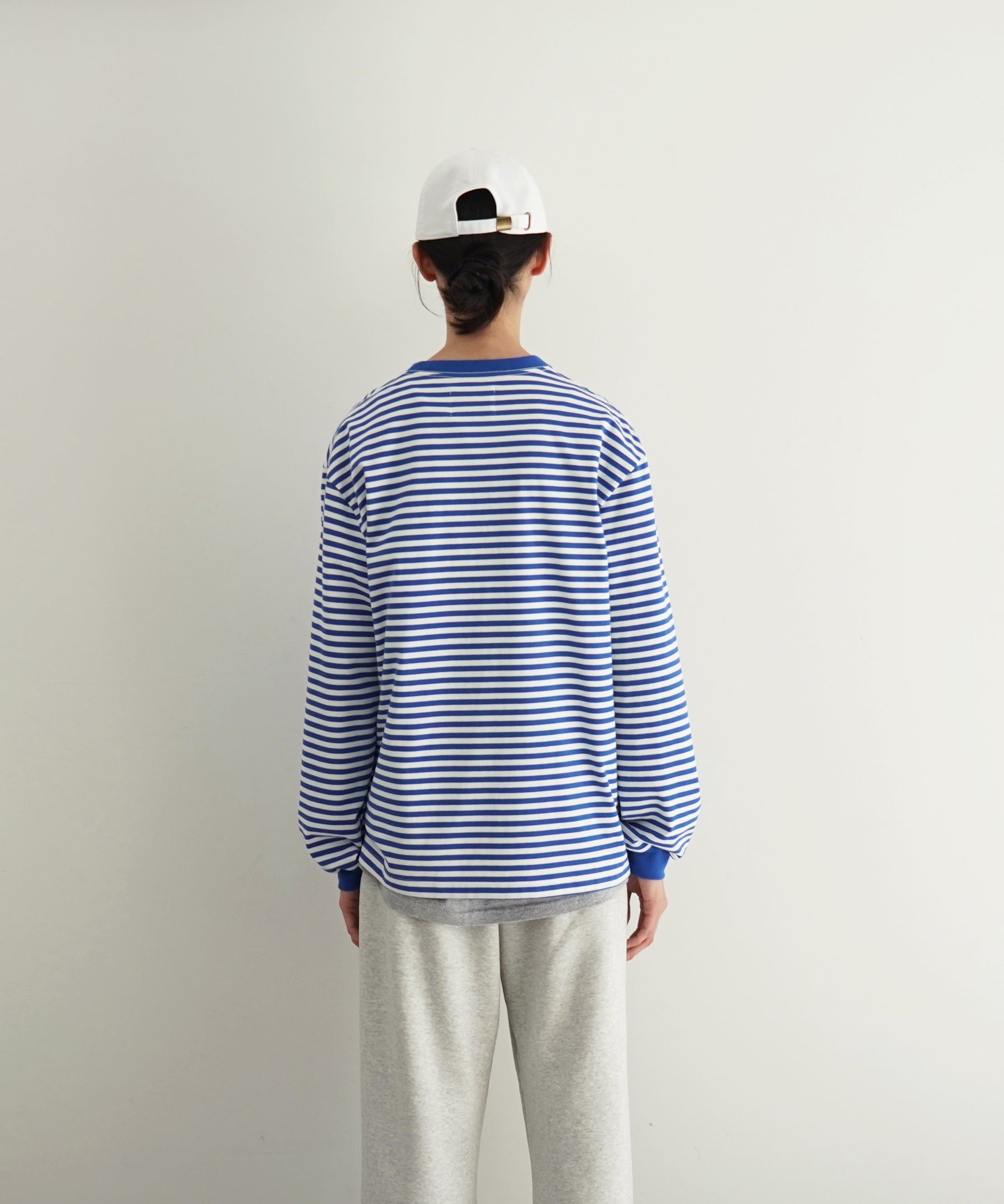 KAIKO Long sleeve border t-shirt "BLUE"