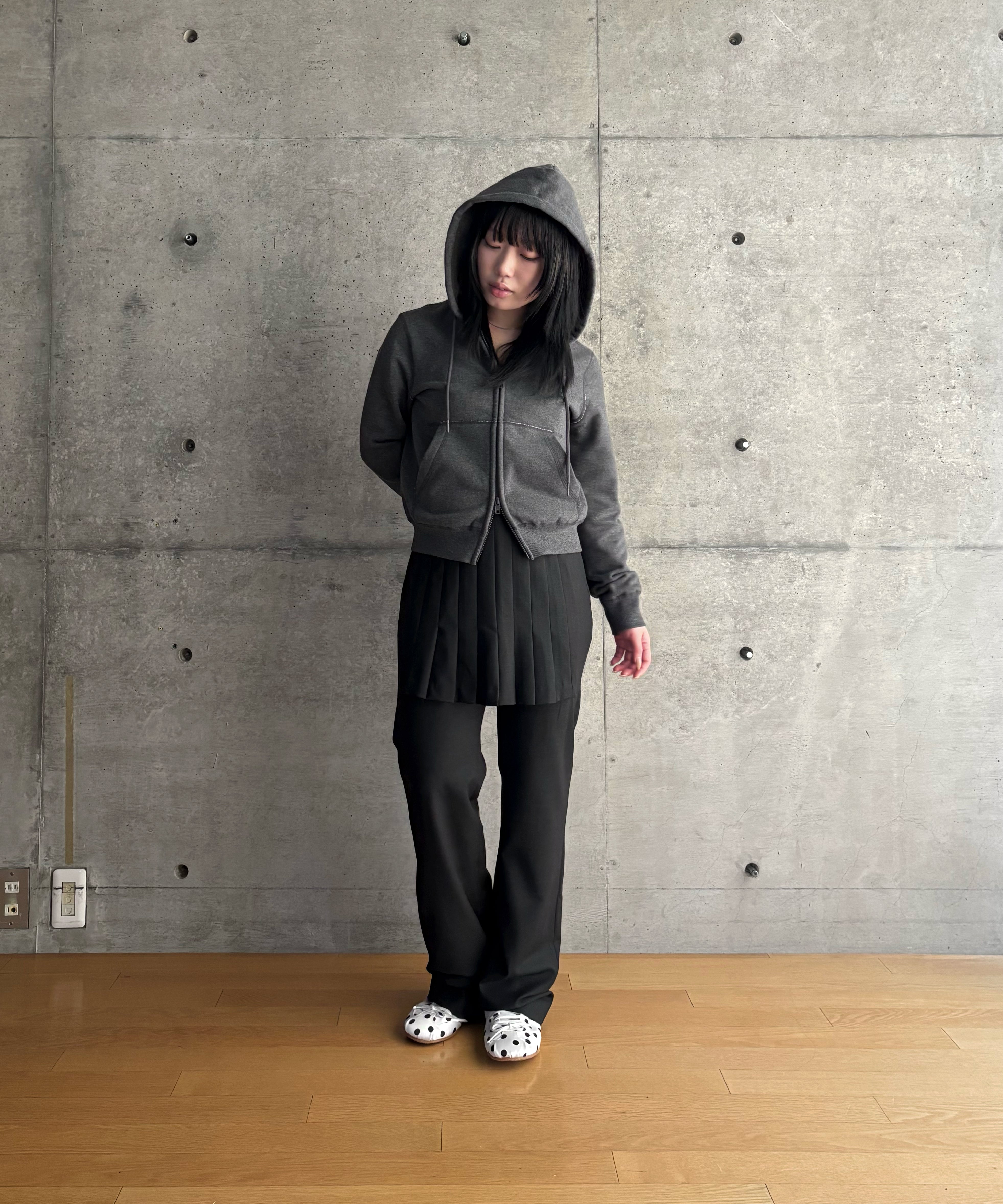 KAIKO Double zip parka "CHARCOAL TOP GRAY"